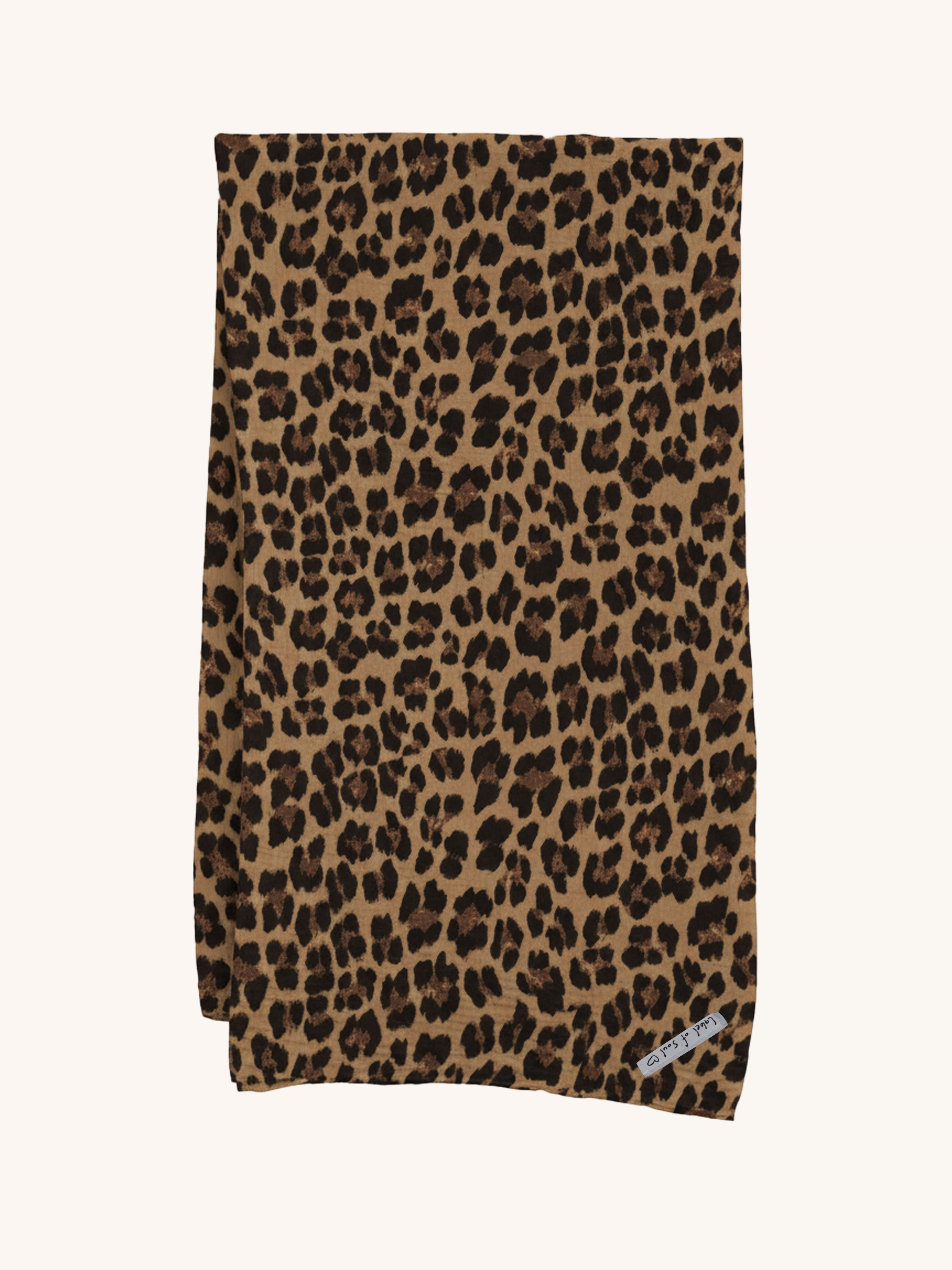 Musselin Maxi Schal - Leo Camel Musselin Maxi Schal - Leo Camel