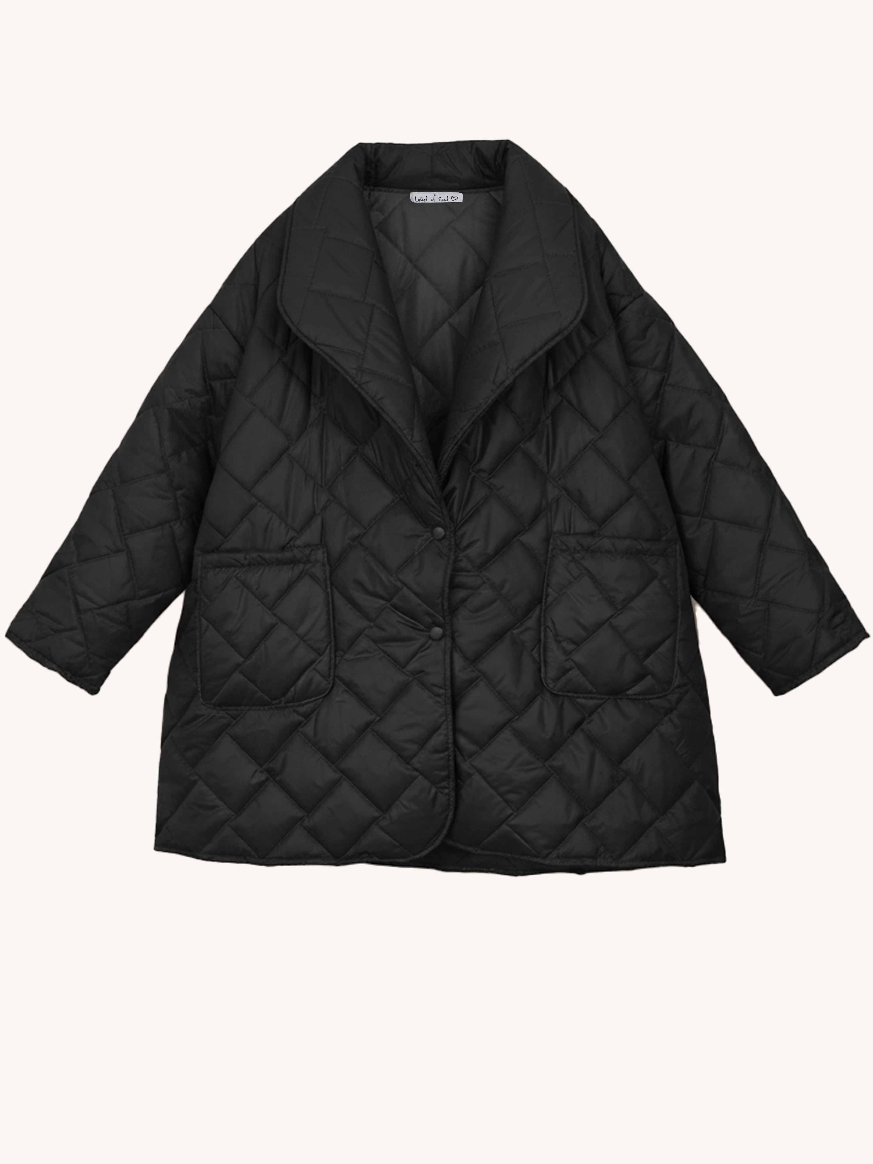 CURVY Blazer Steppjacke - Schwarz CURVY Blazer Steppjacke - Schwarz