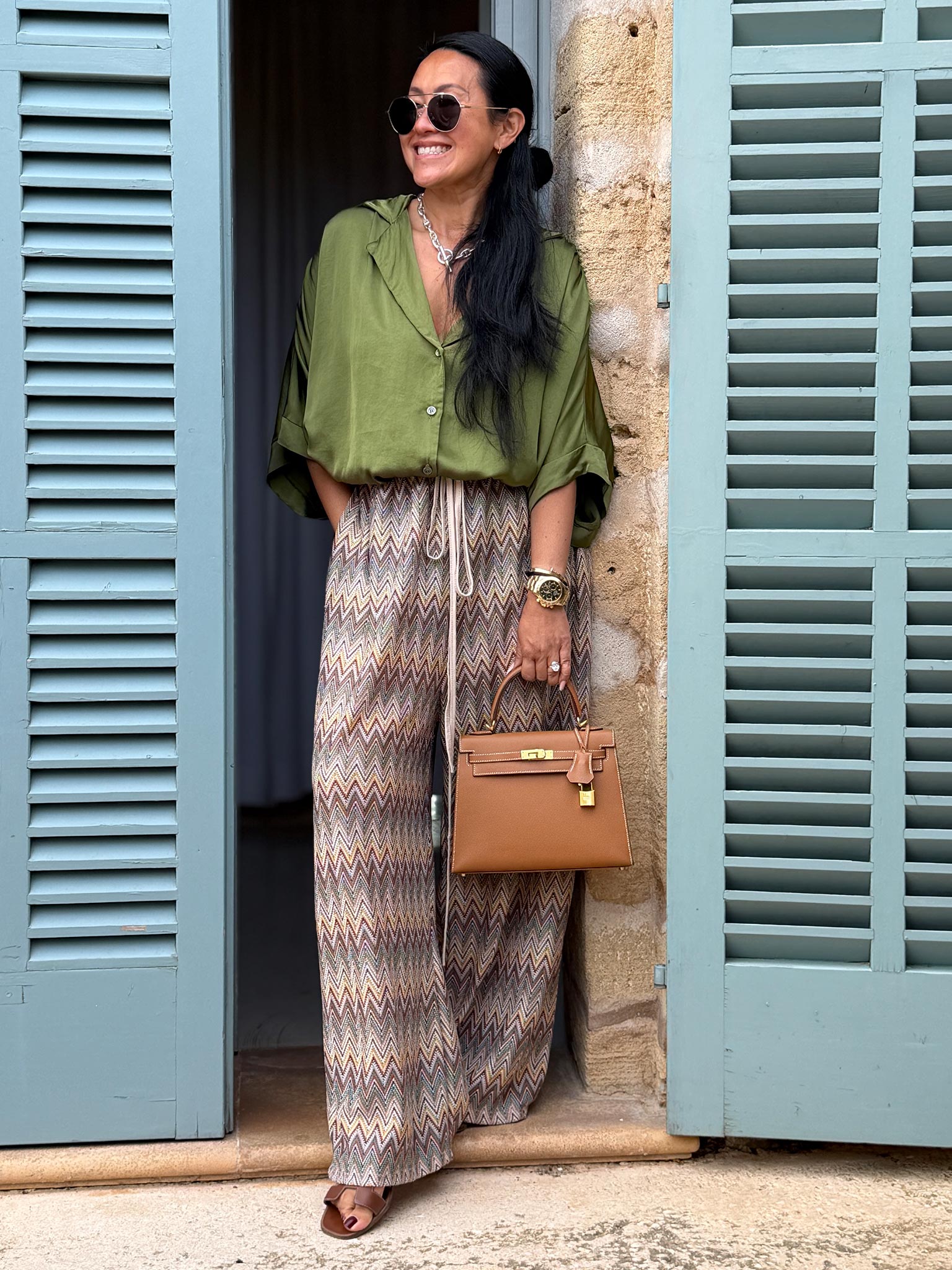 Palazzo Oversize Hose - IBIZA BREEZE - Matchalino