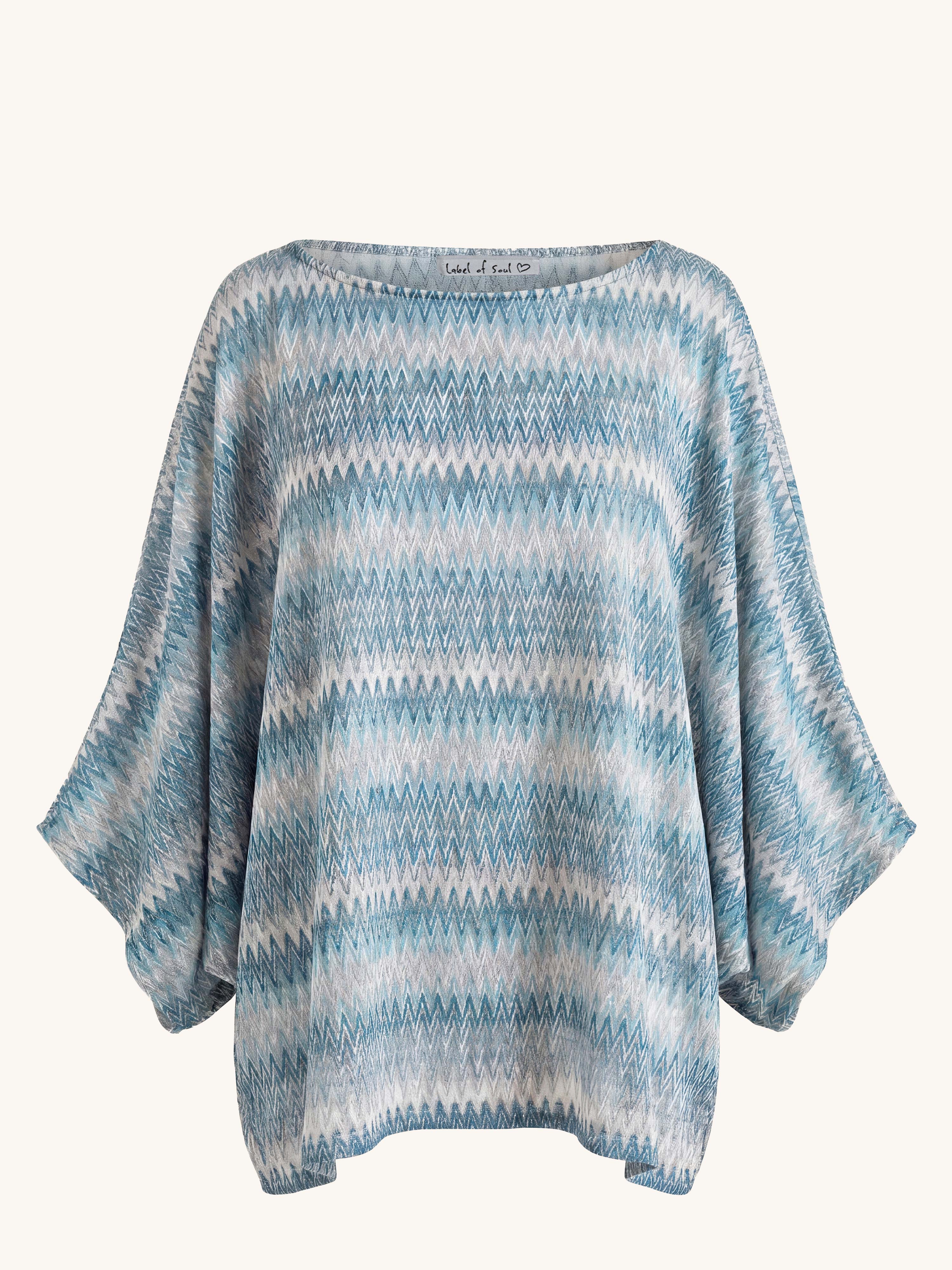 Oversize Poncho - IBIZA BREEZE - Ocean Pearl