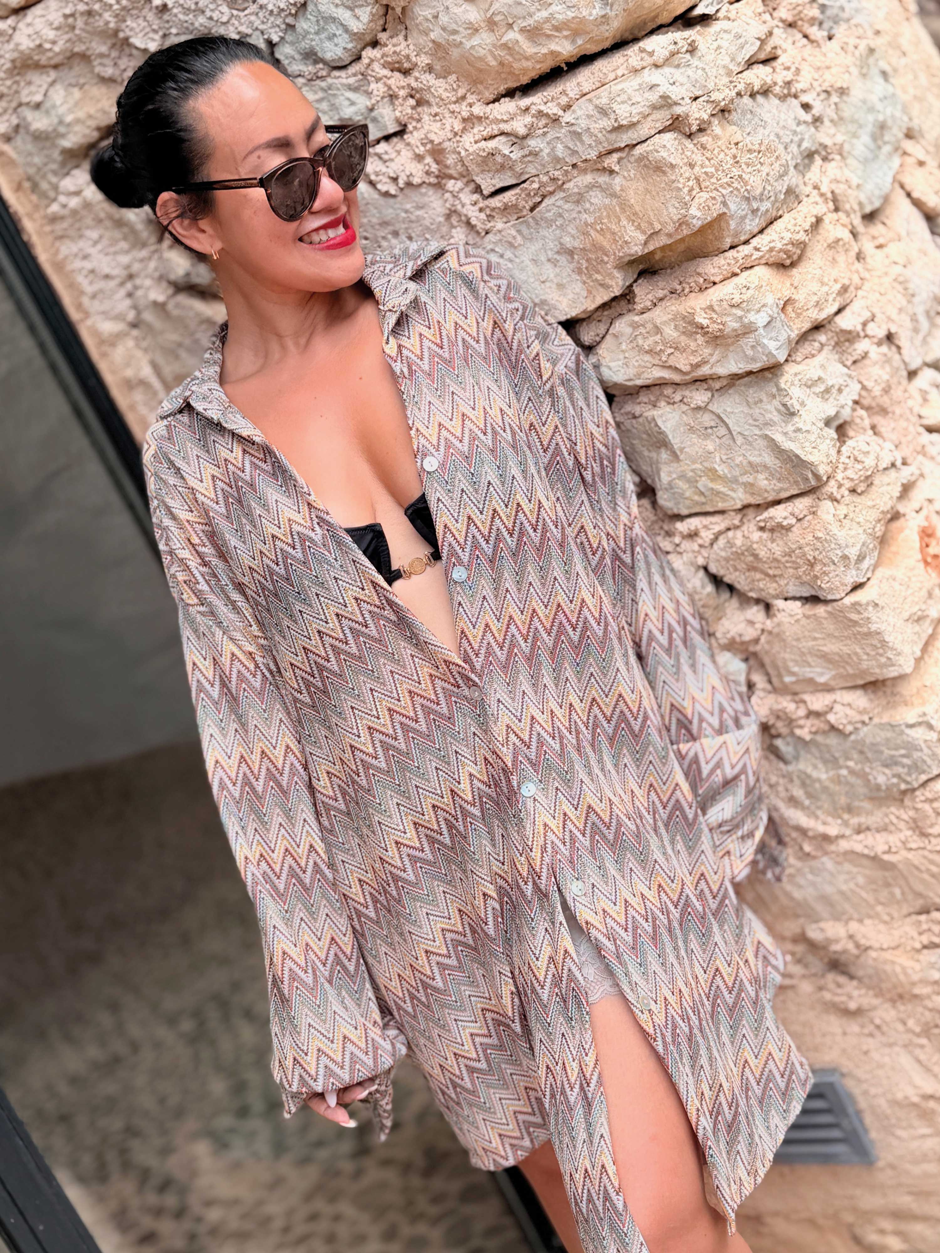 Long Oversize Bluse - IBIZA BREEZE - Matchalino Long Oversize Bluse - IBIZA BREEZE - Matchalino