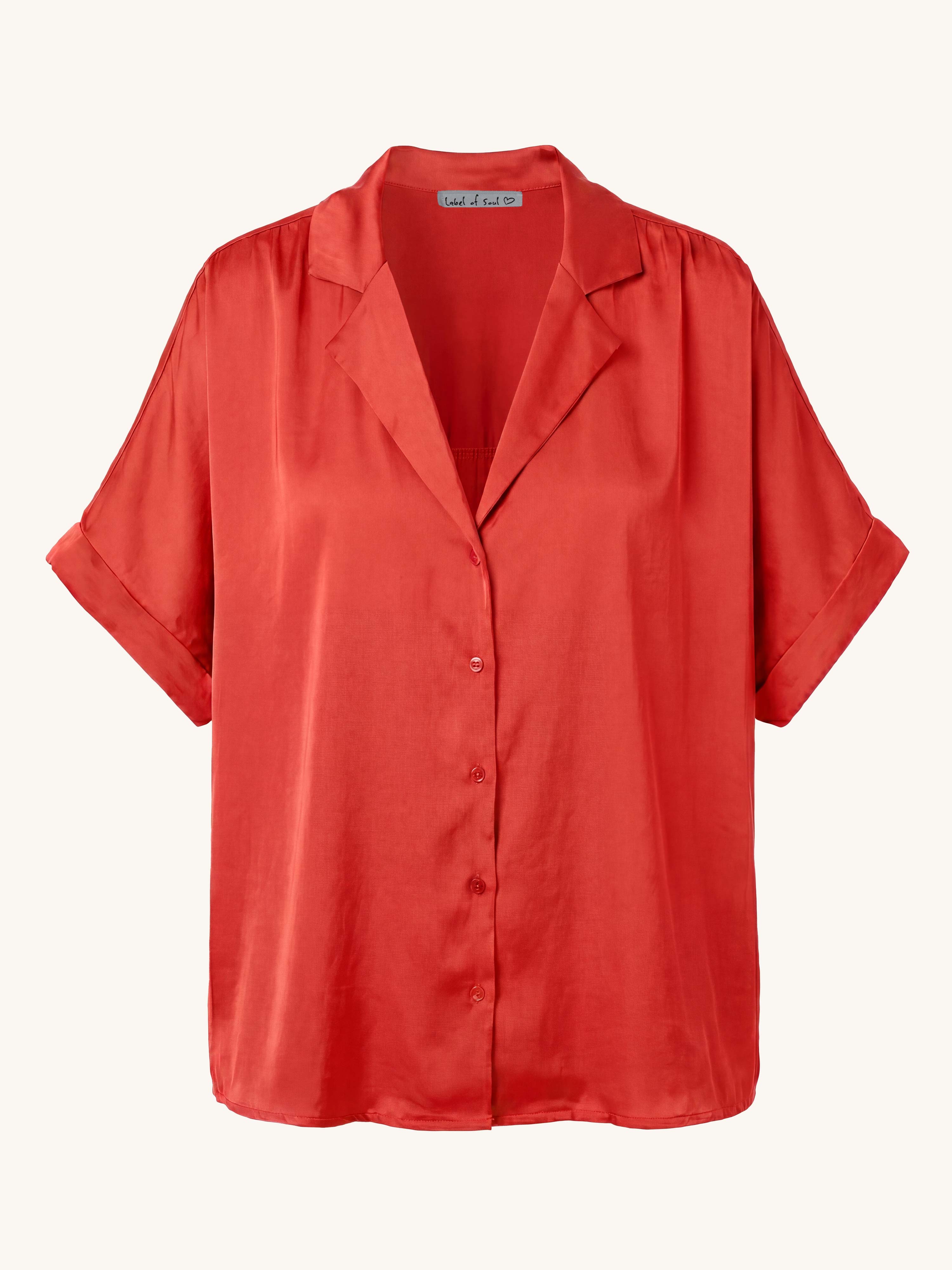 Viskose Oversize Hemdbluse - ELEGANCE - Watermelon