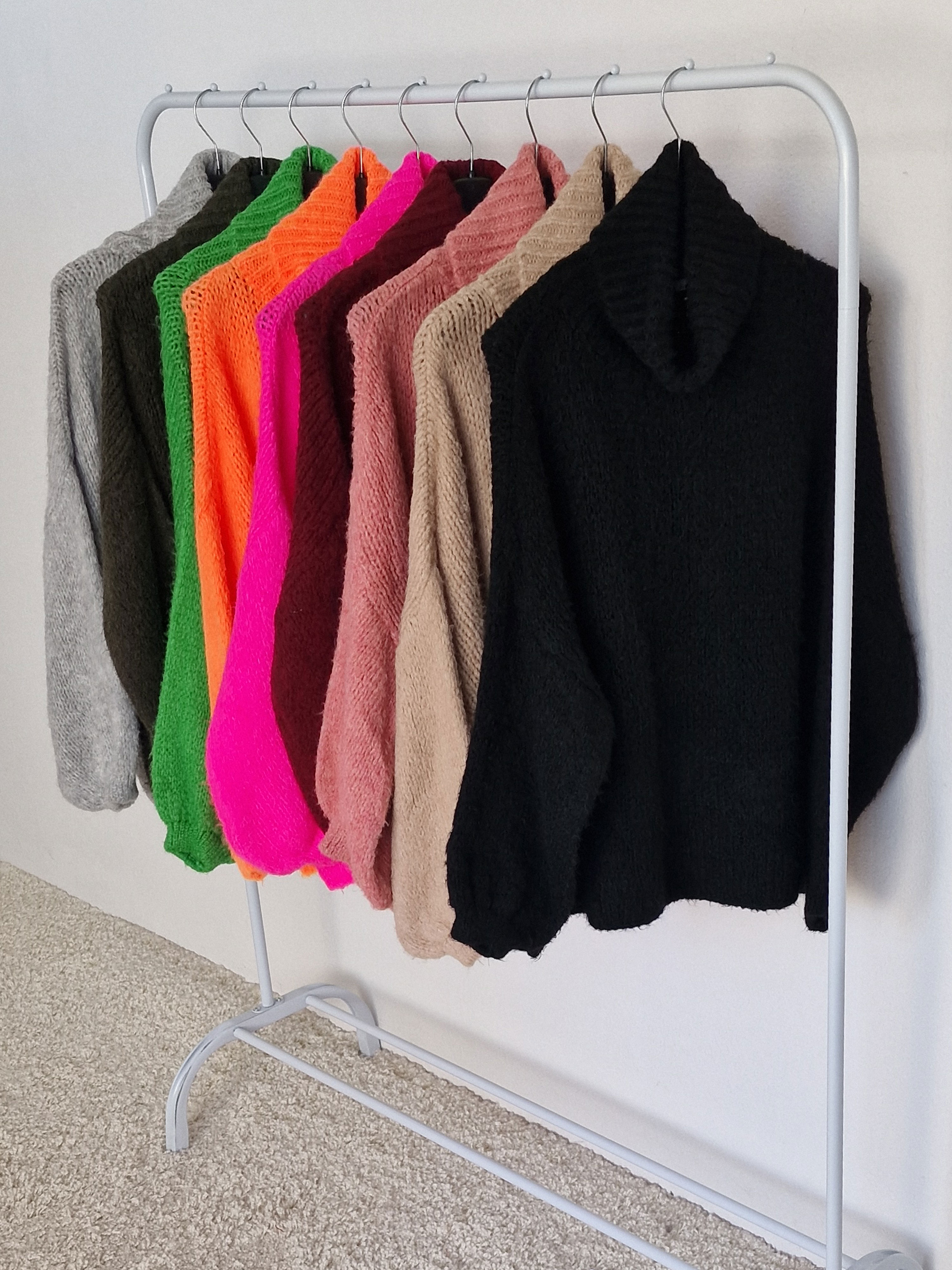 Oversize Pullover mit Rollkragen - FLAUSCHI - Schwarz