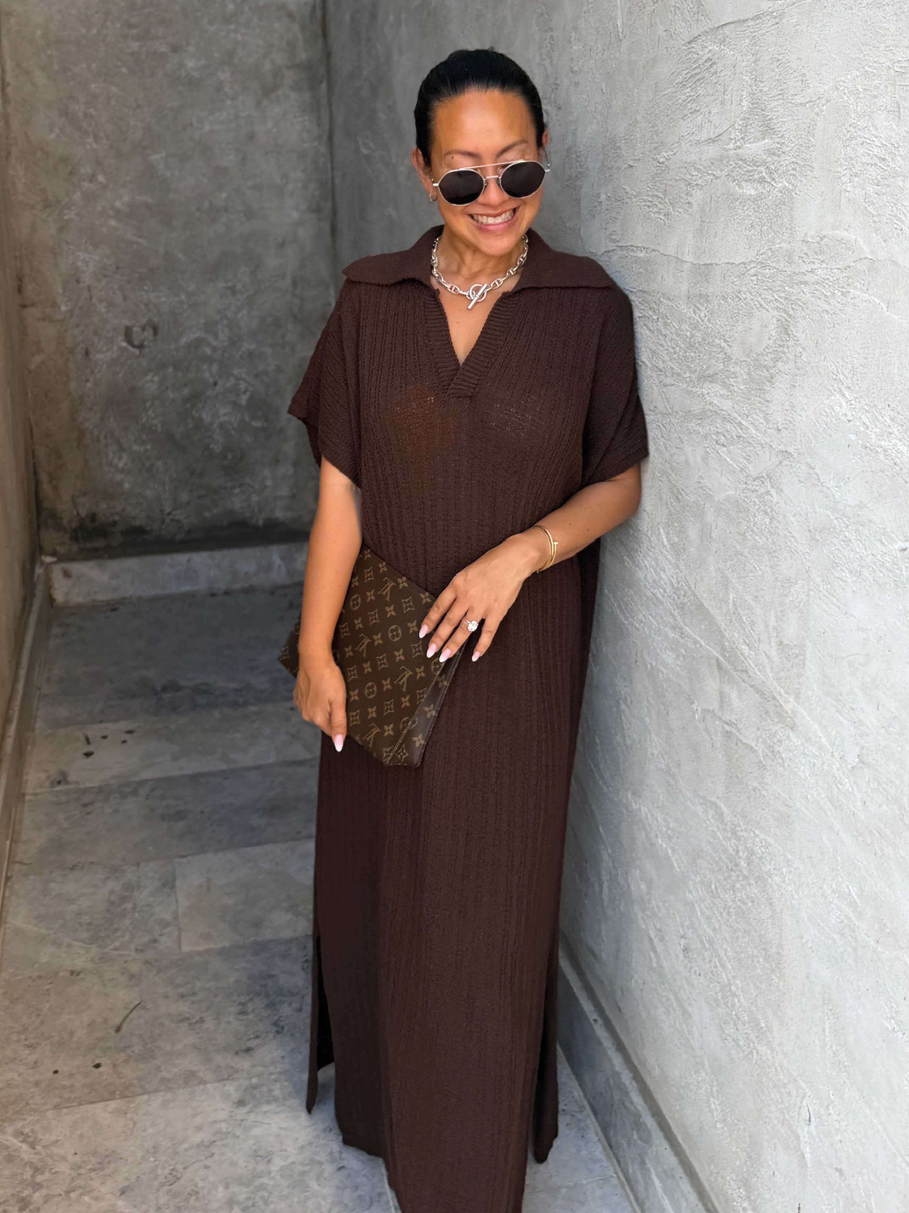 Häkelkleid Manacor - ONESIZE - Schoko