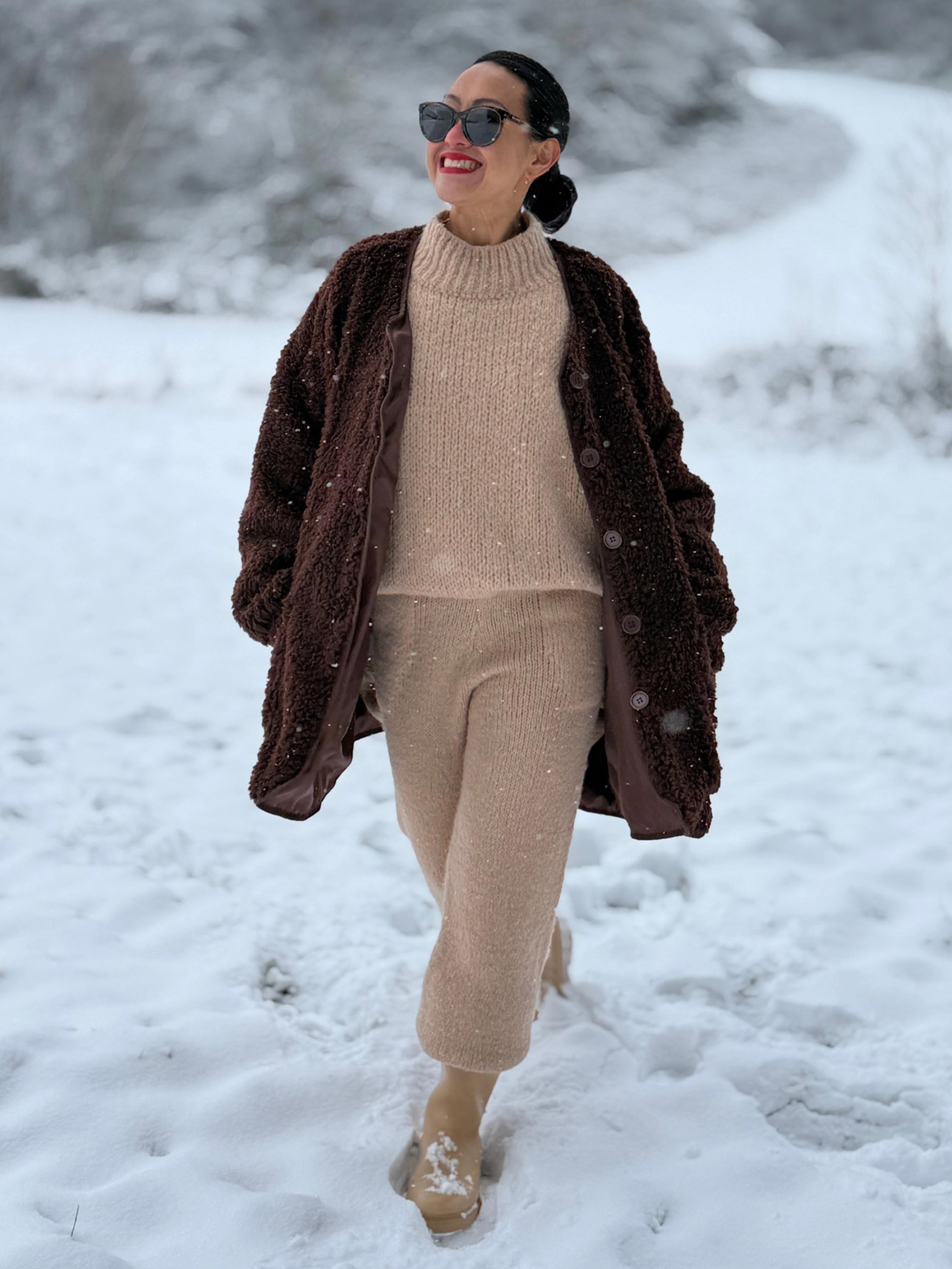 Teddylook Oversize Jacke - ICON - Schoko