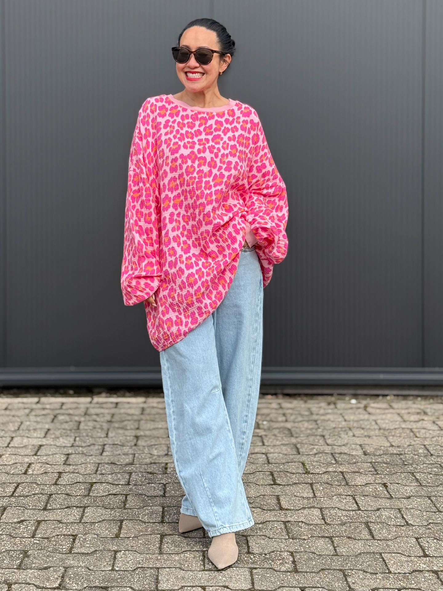 Musselin Oversize Sweatshirt - Leo Juicy
