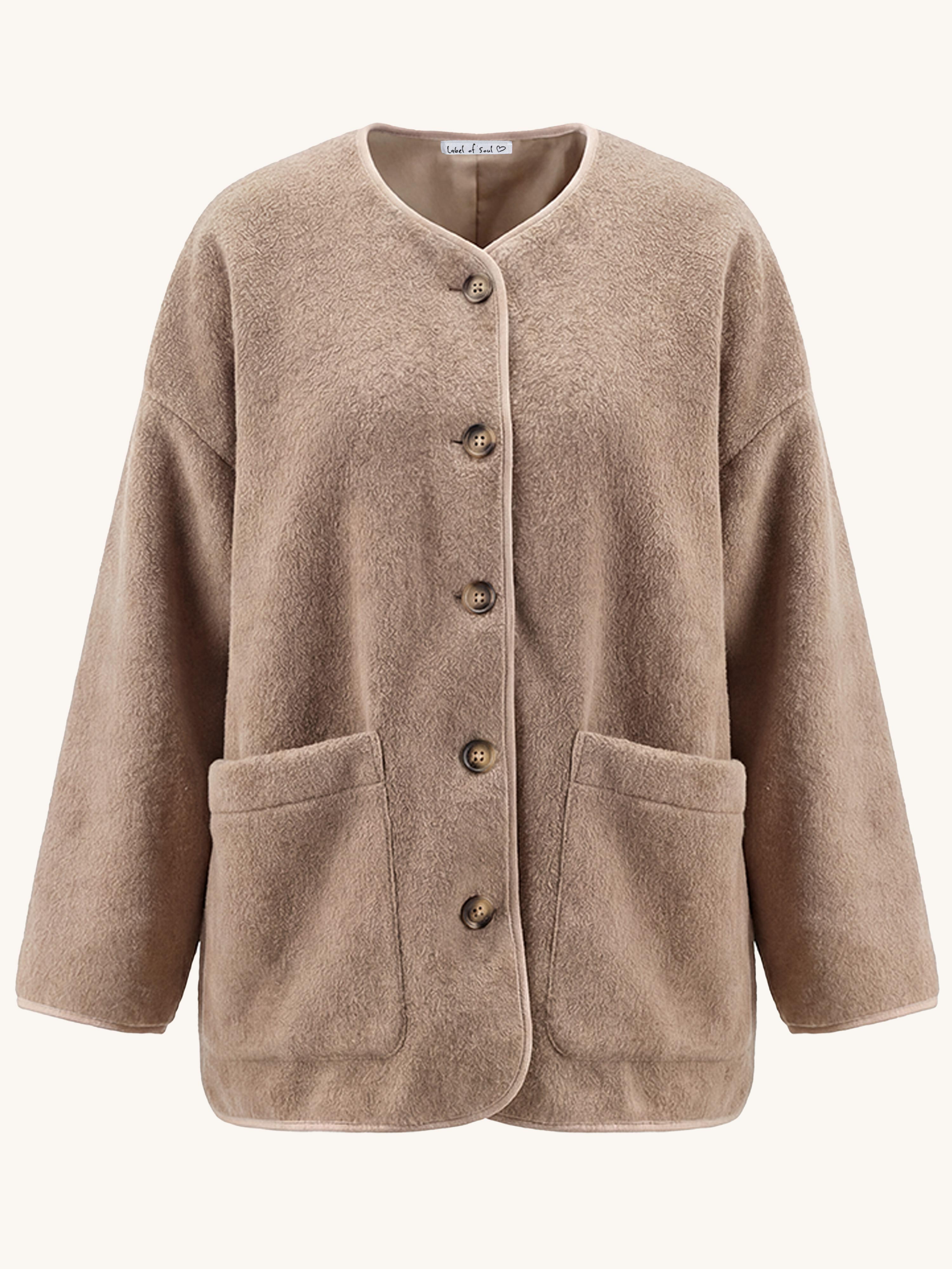 Oversize Jacke Button - SIGNATURE - Chestnut