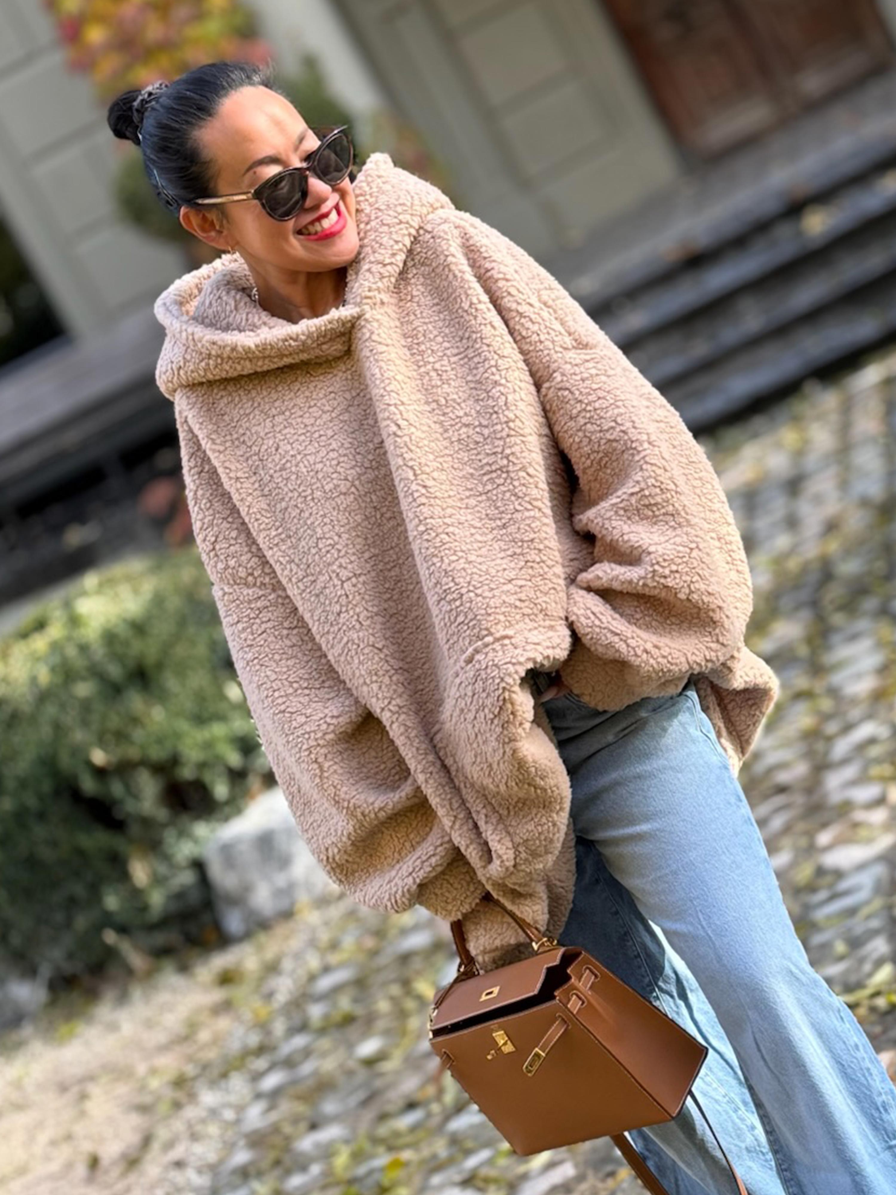 Oversize Teddylook Hoodie - Oatmeal