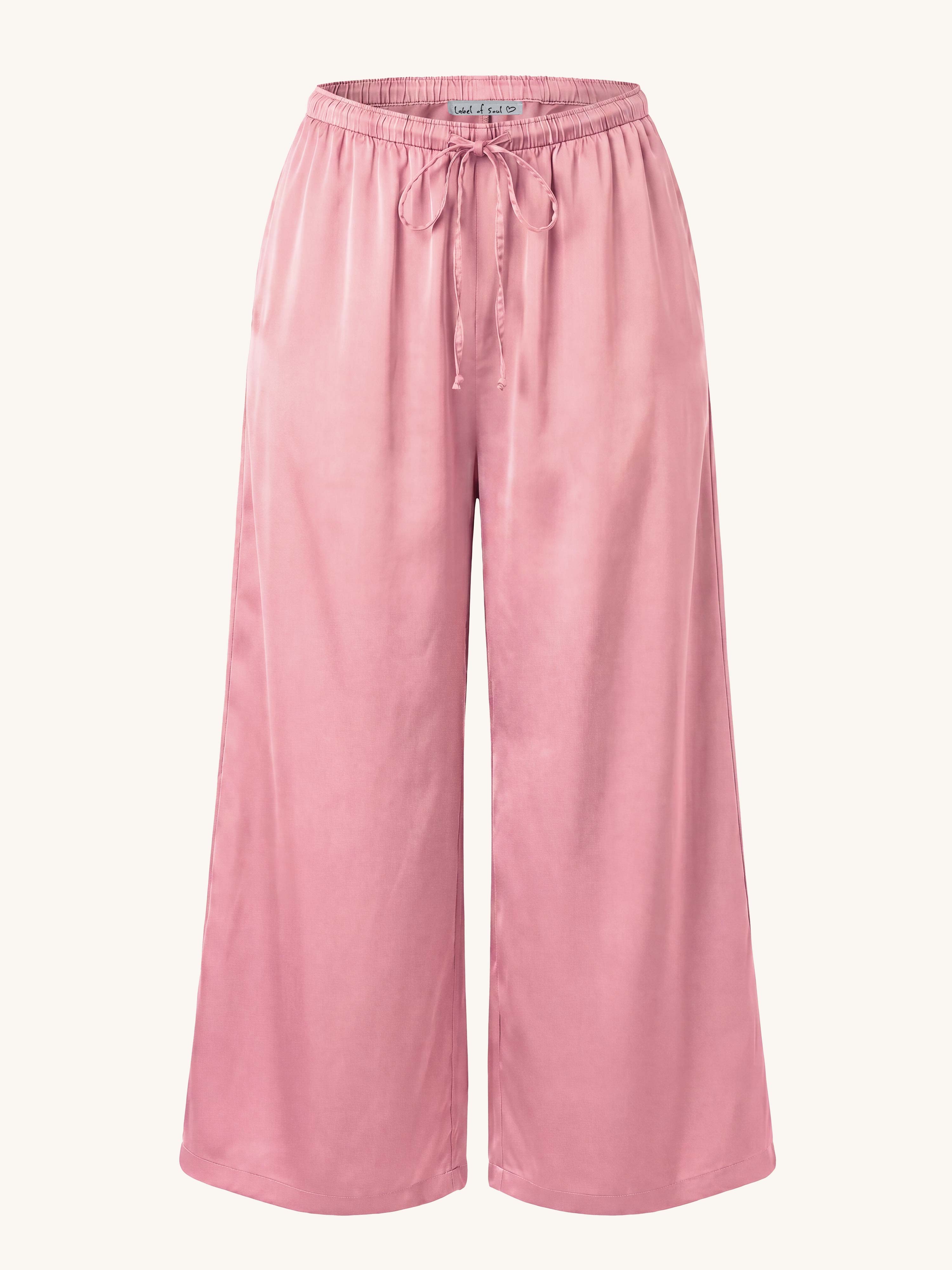Viskose Palazzo Hose - ELEGANCE - Rosa