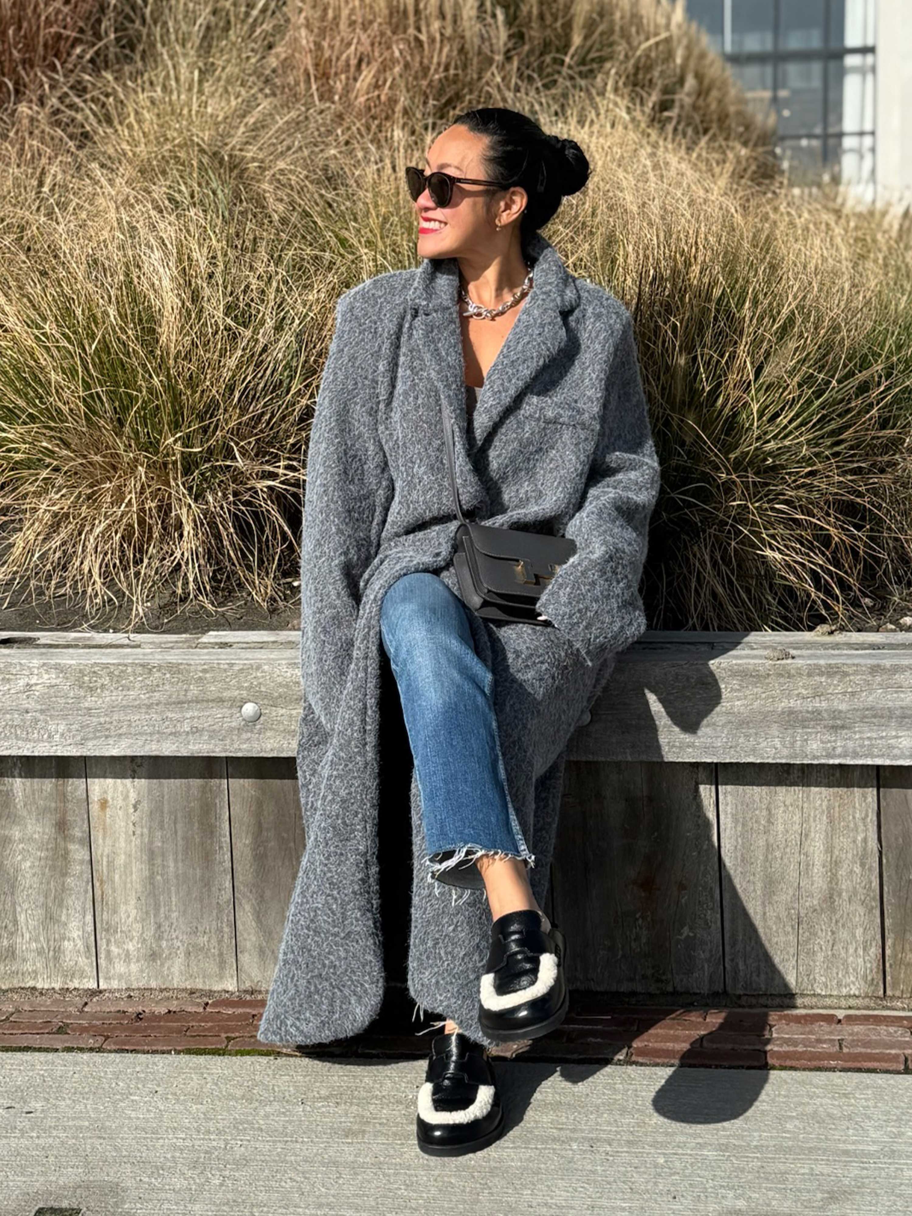 Oversize Blazer Mantel - HENRY - Grau
