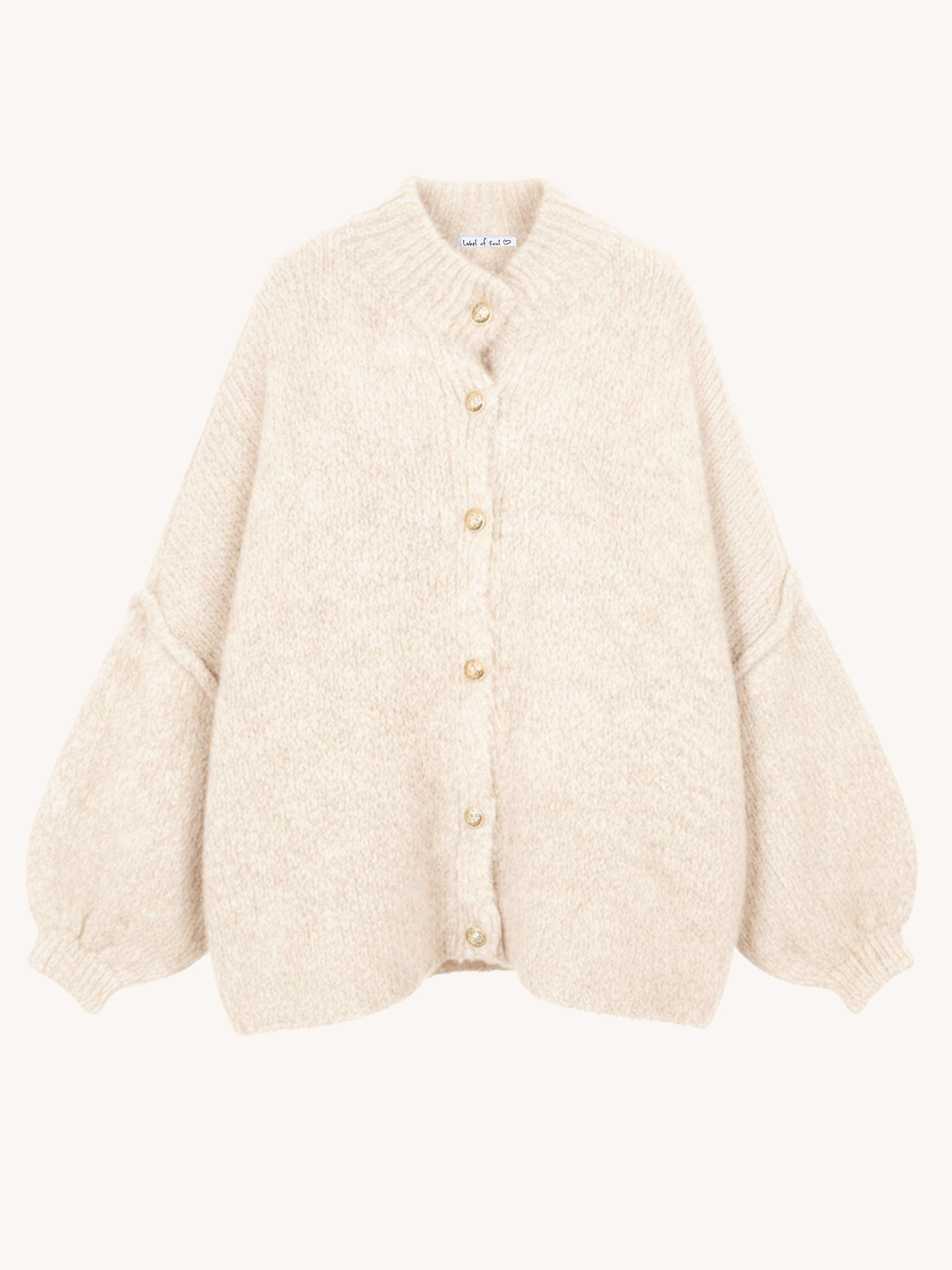 Oversize FLAUSCHI Cardigan - Creme