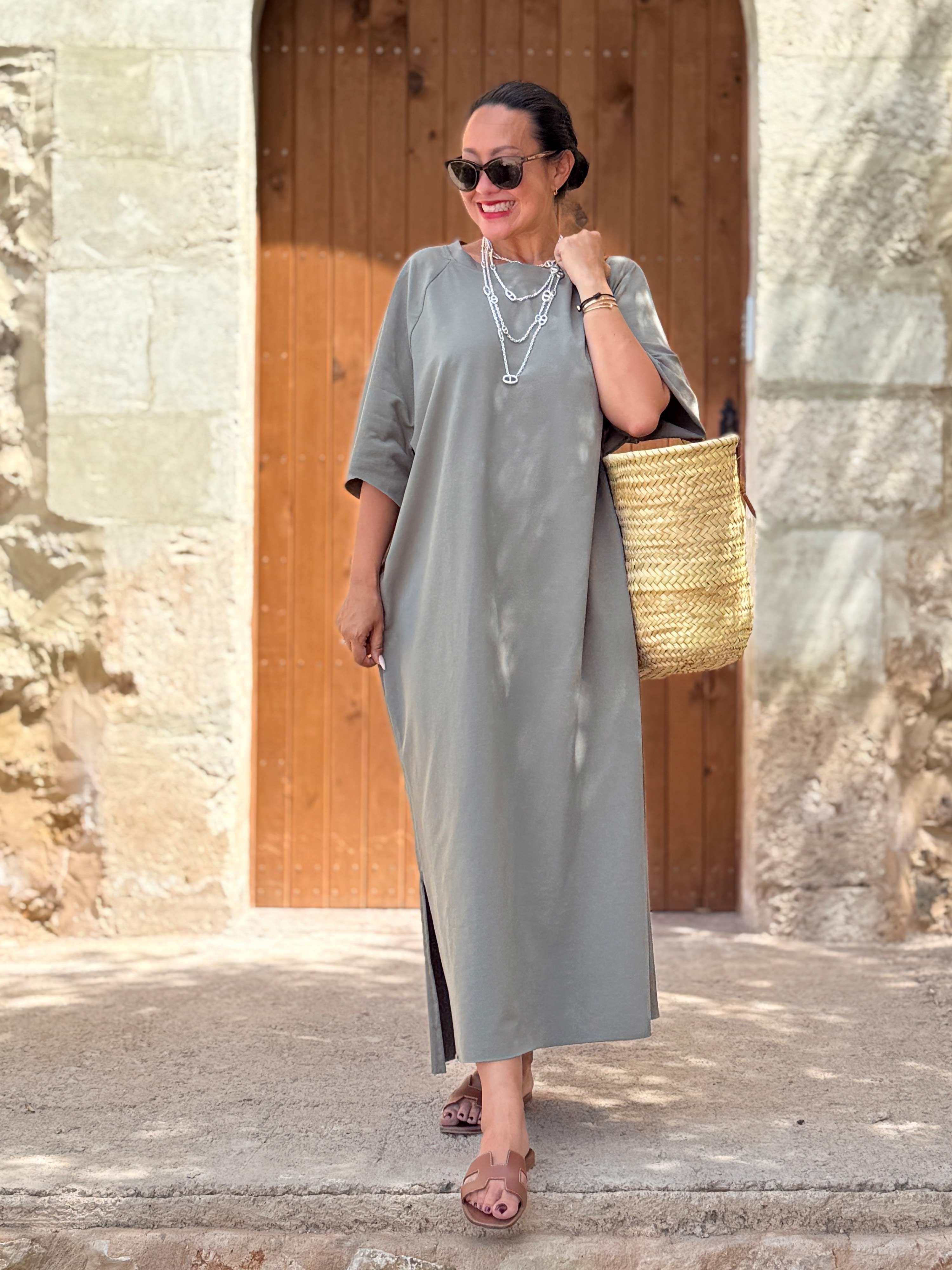 Oversize Sweatkleid - Matcha