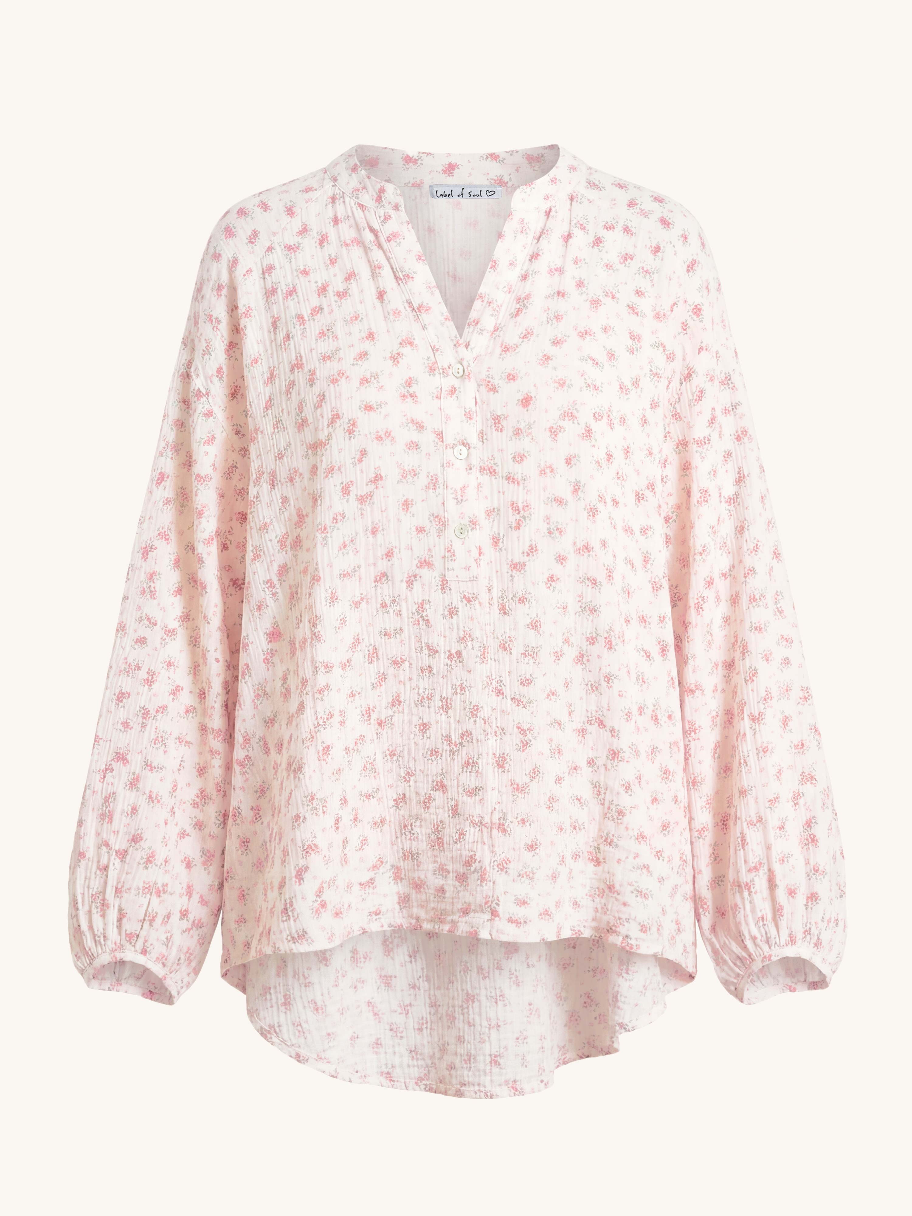 Musselin Vokuhila Oversize Bluse - Bloomy