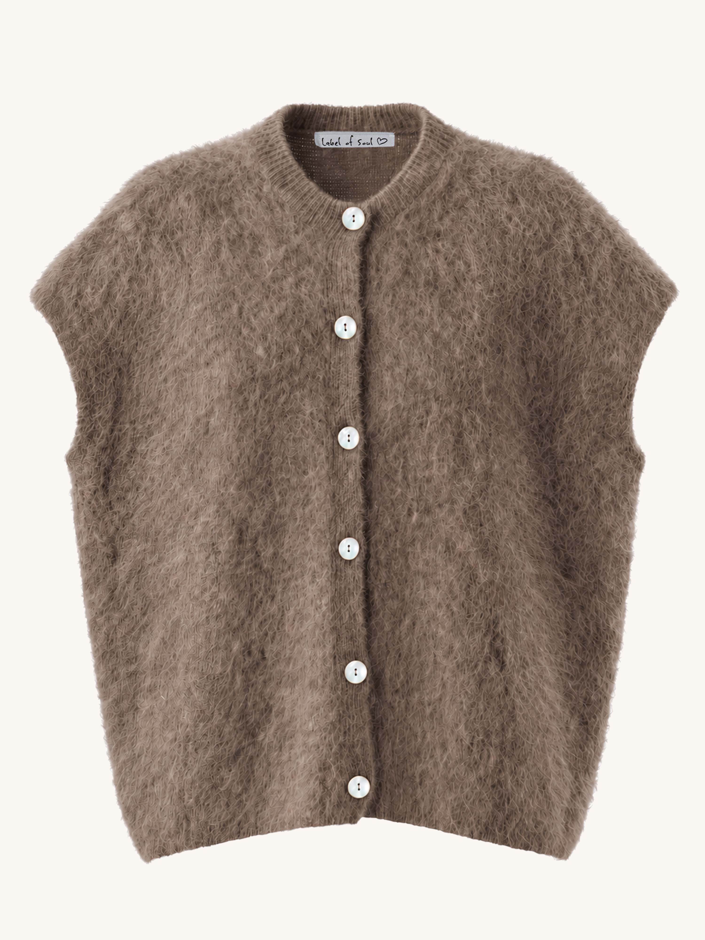 Oversize Strickweste - FLUFFY - Fango