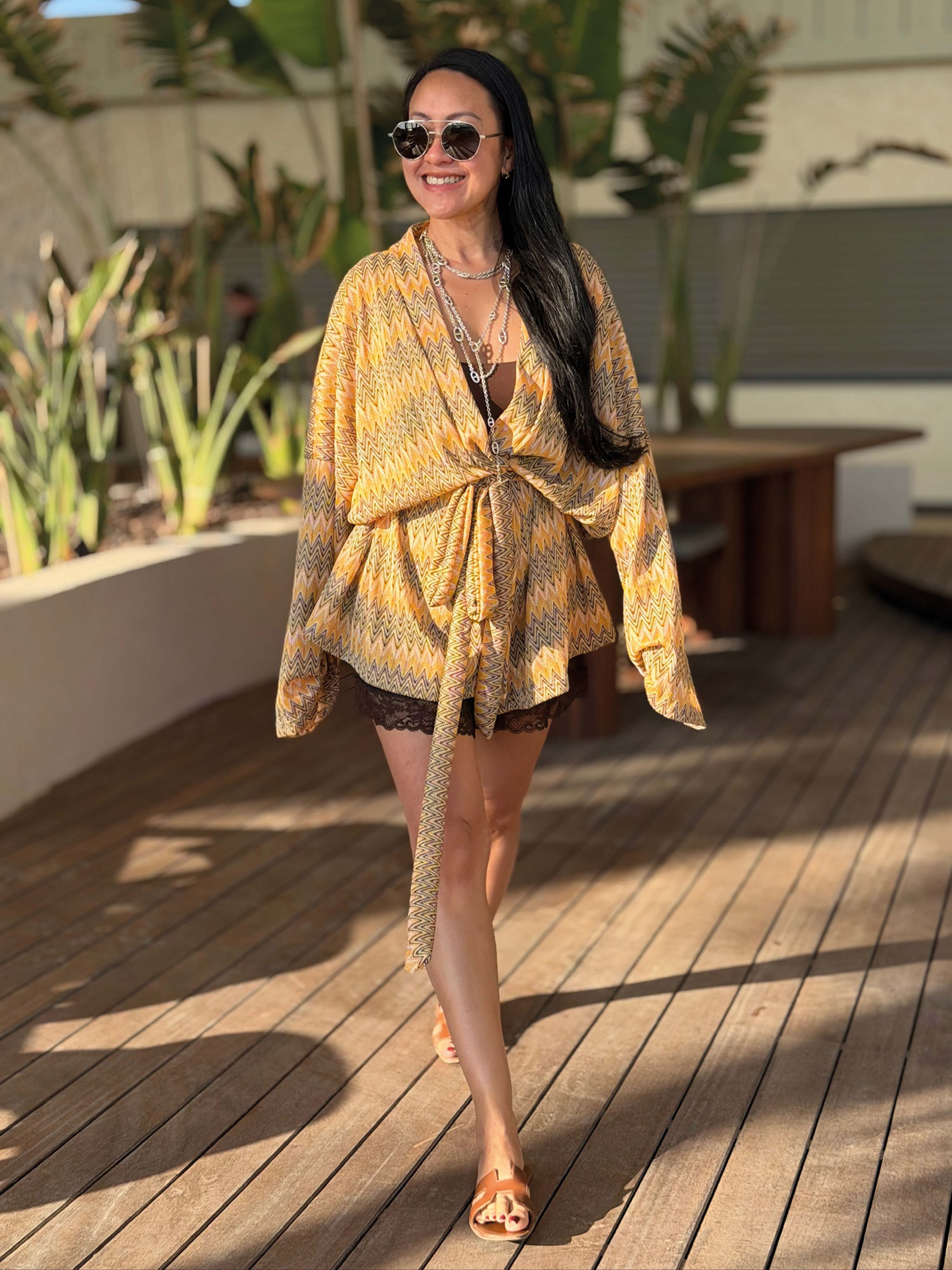 Wickel Kimono Jacke - IBIZA BREEZE - Honey