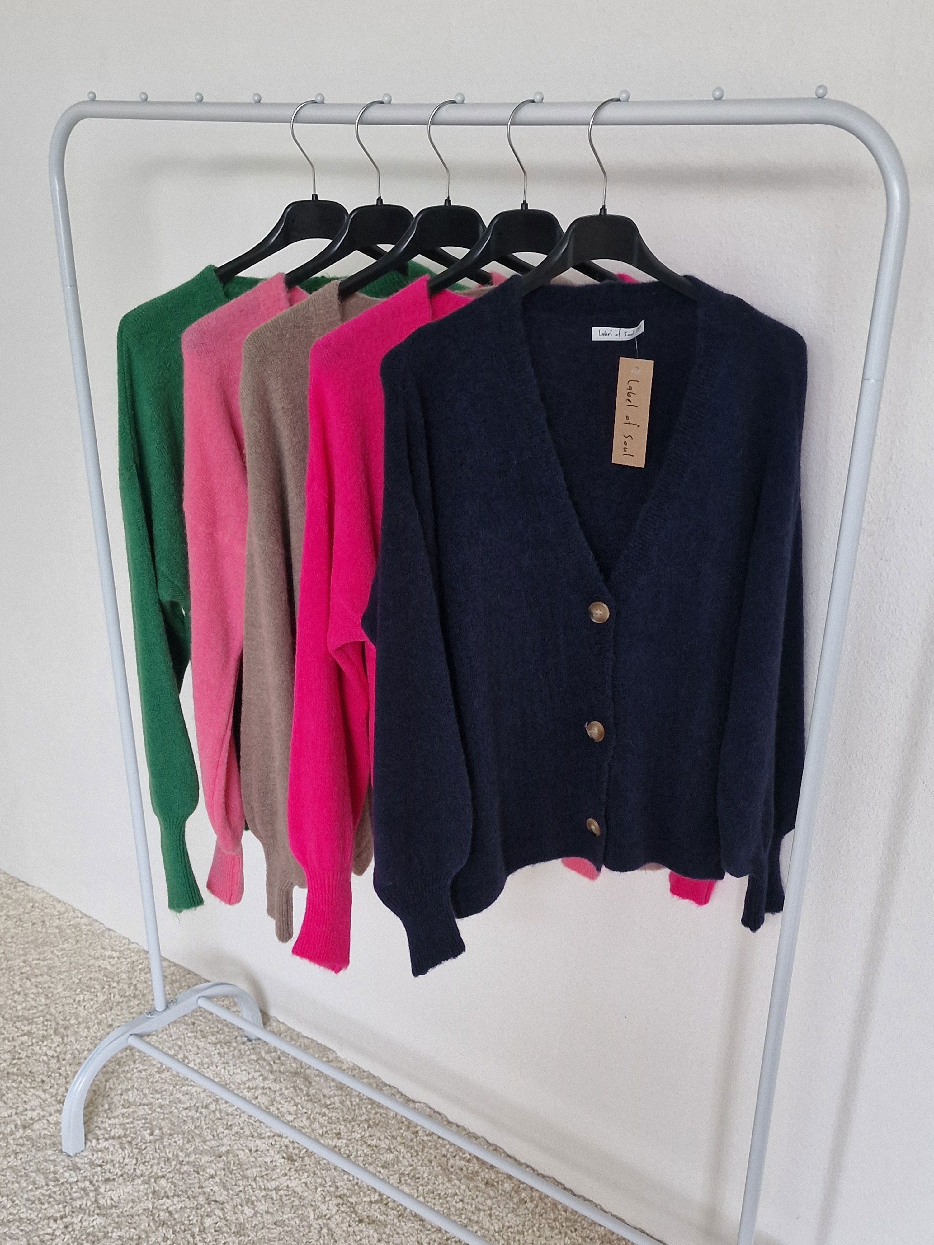 Cardigan mit Baby-Alpakawollanteil - Navy Cardigan mit Baby-Alpakawollanteil - Navy