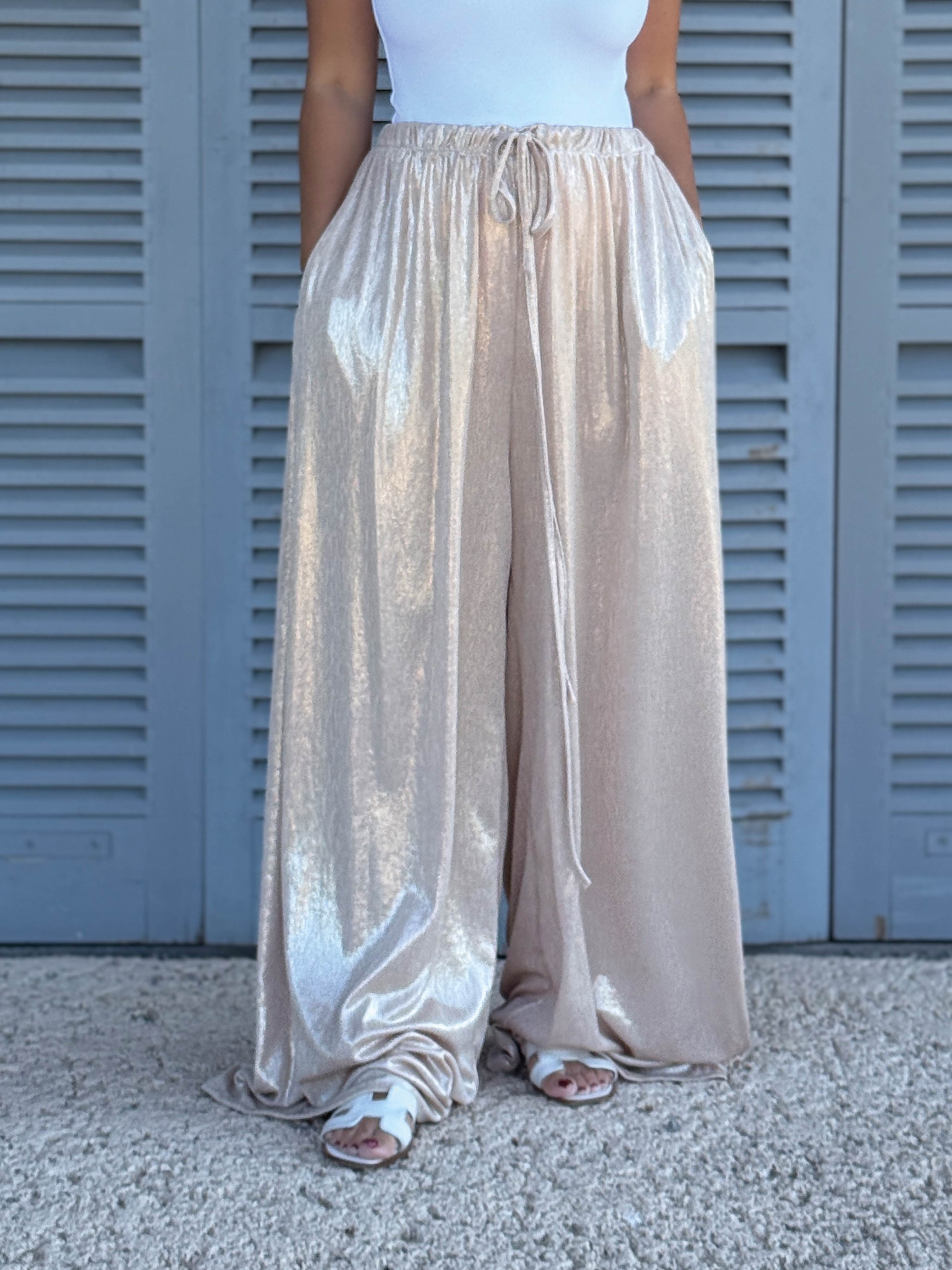 Palazzo Oversize Hose - LOTUS - Gold