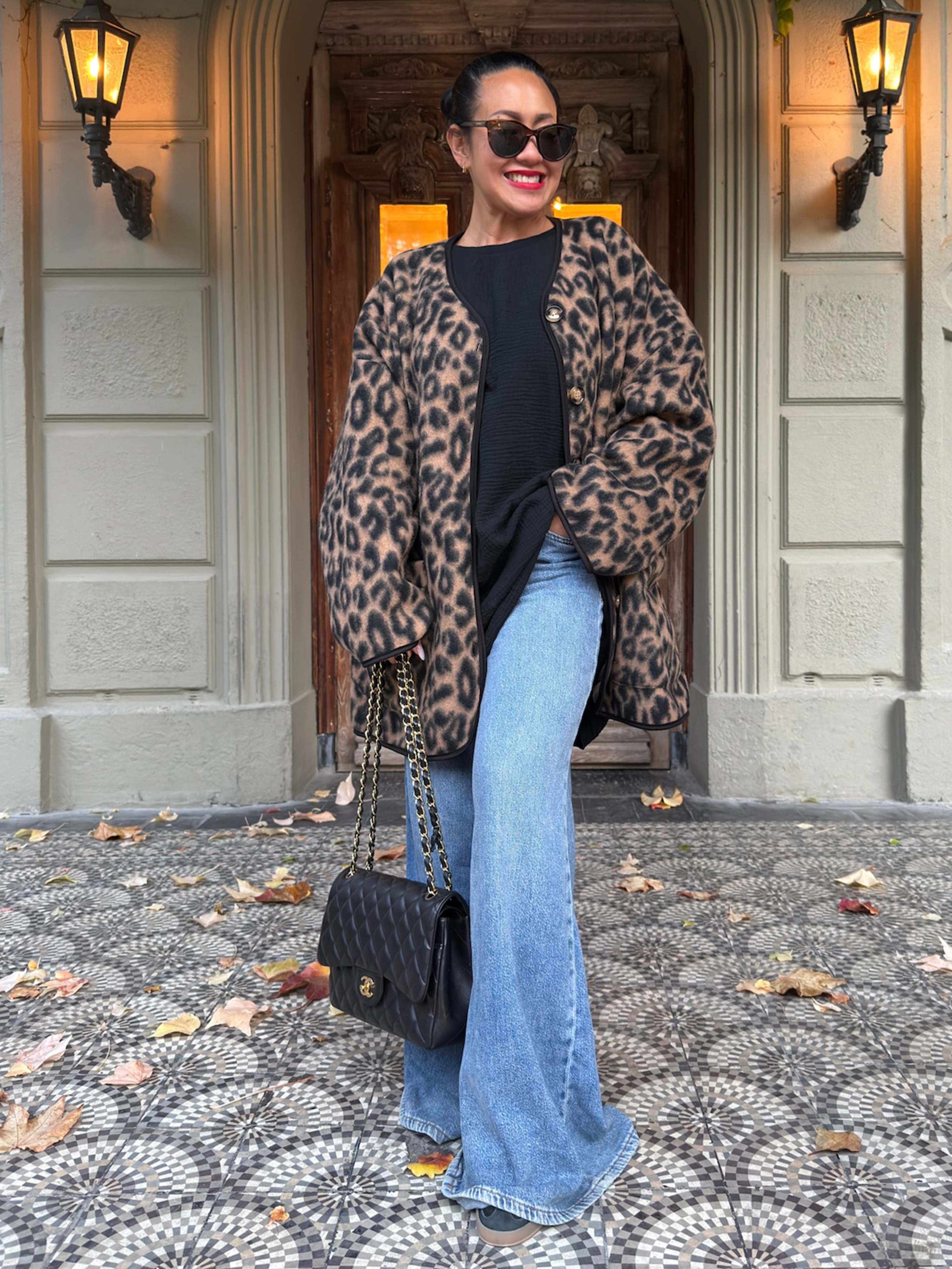 Oversize Jacke Button - SIGNATURE - Leo Camel