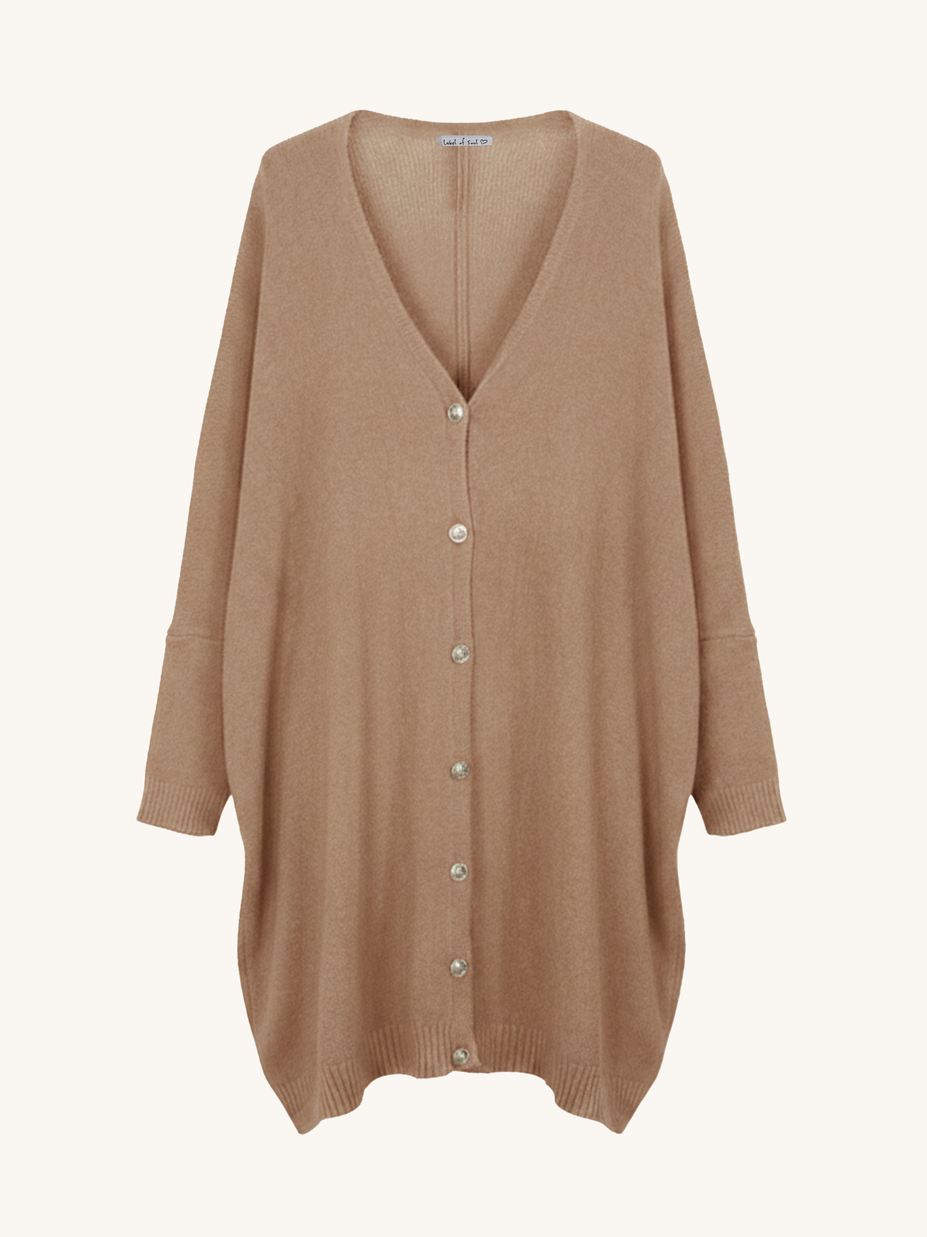 Oversize Viskose Cardigan TALL - Camel Oversize Viskose Cardigan TALL - Camel