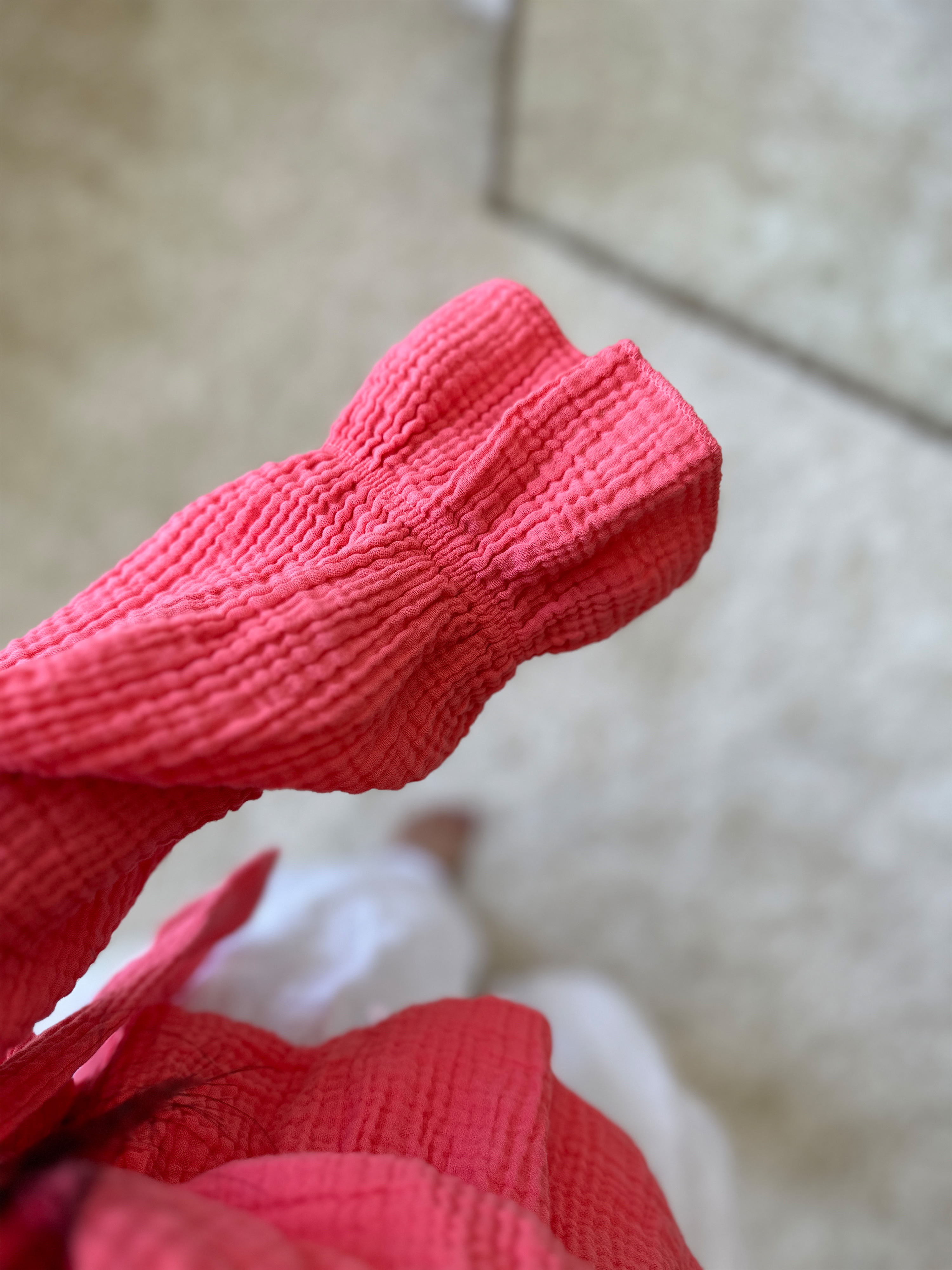 Musselin Wickelbluse - Peach