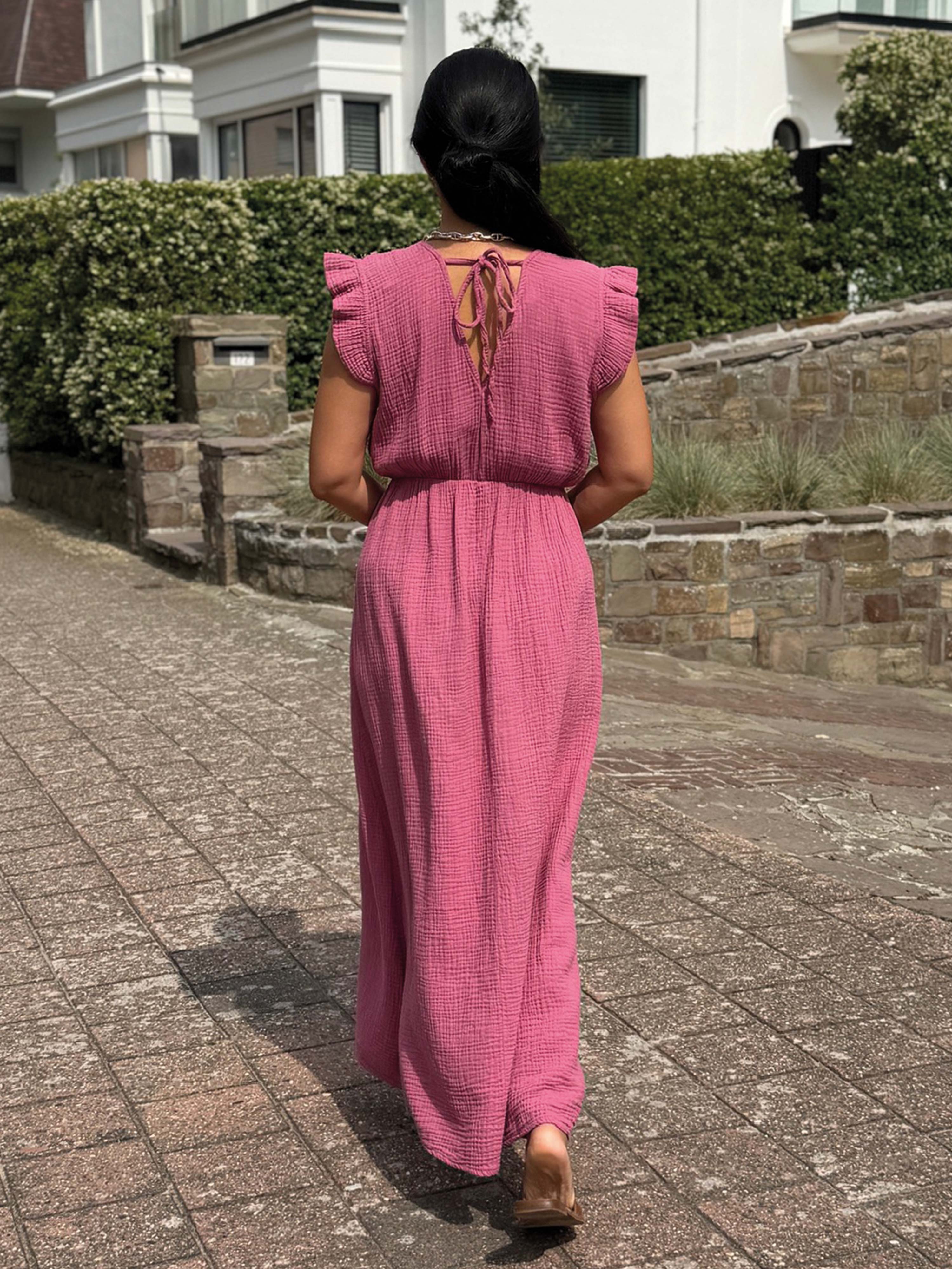 Musselin Kleid Soho - CURVY - Beere