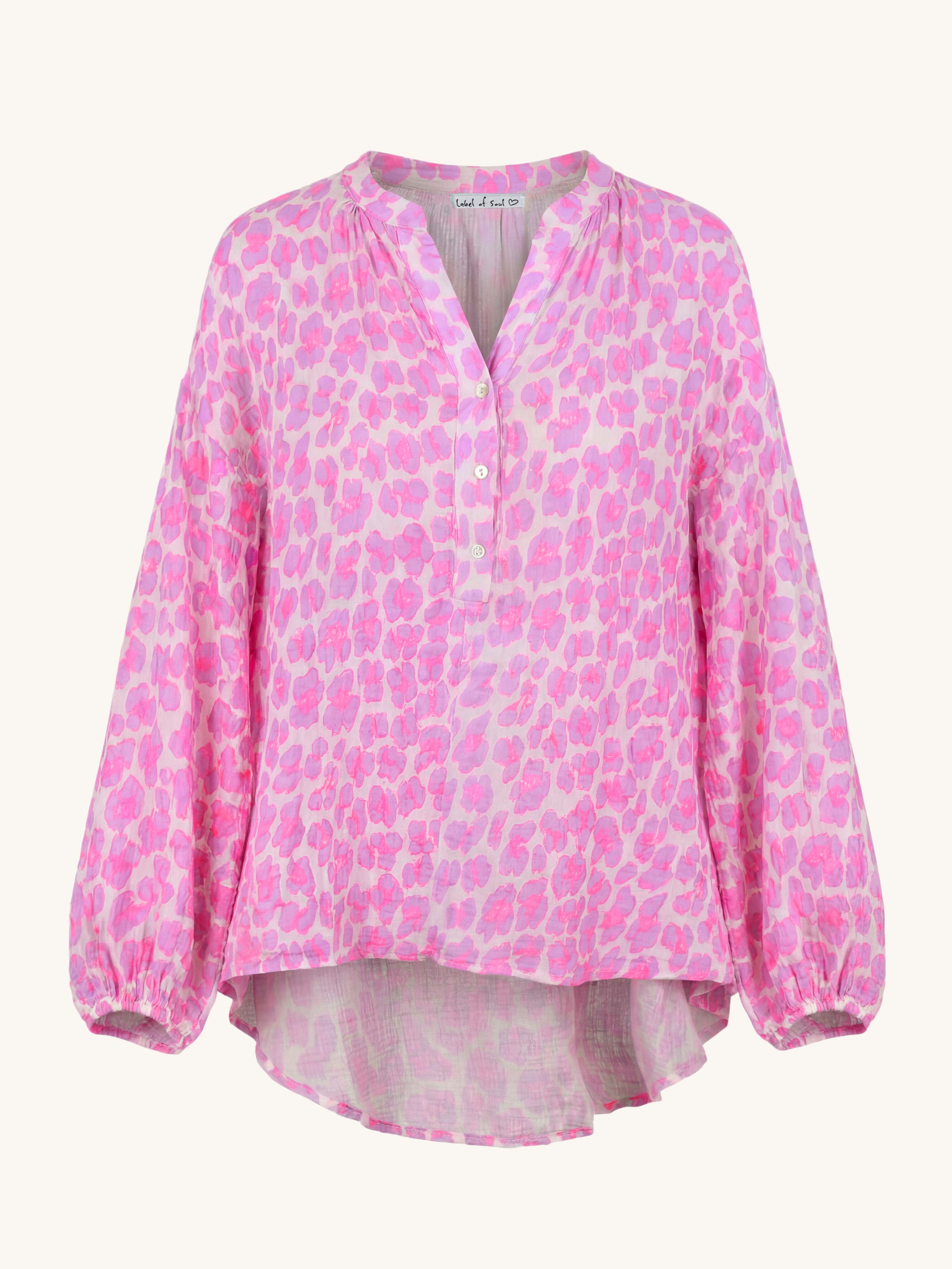 Musselin Vokuhila Oversize Bluse - LEO MAGNOLIA