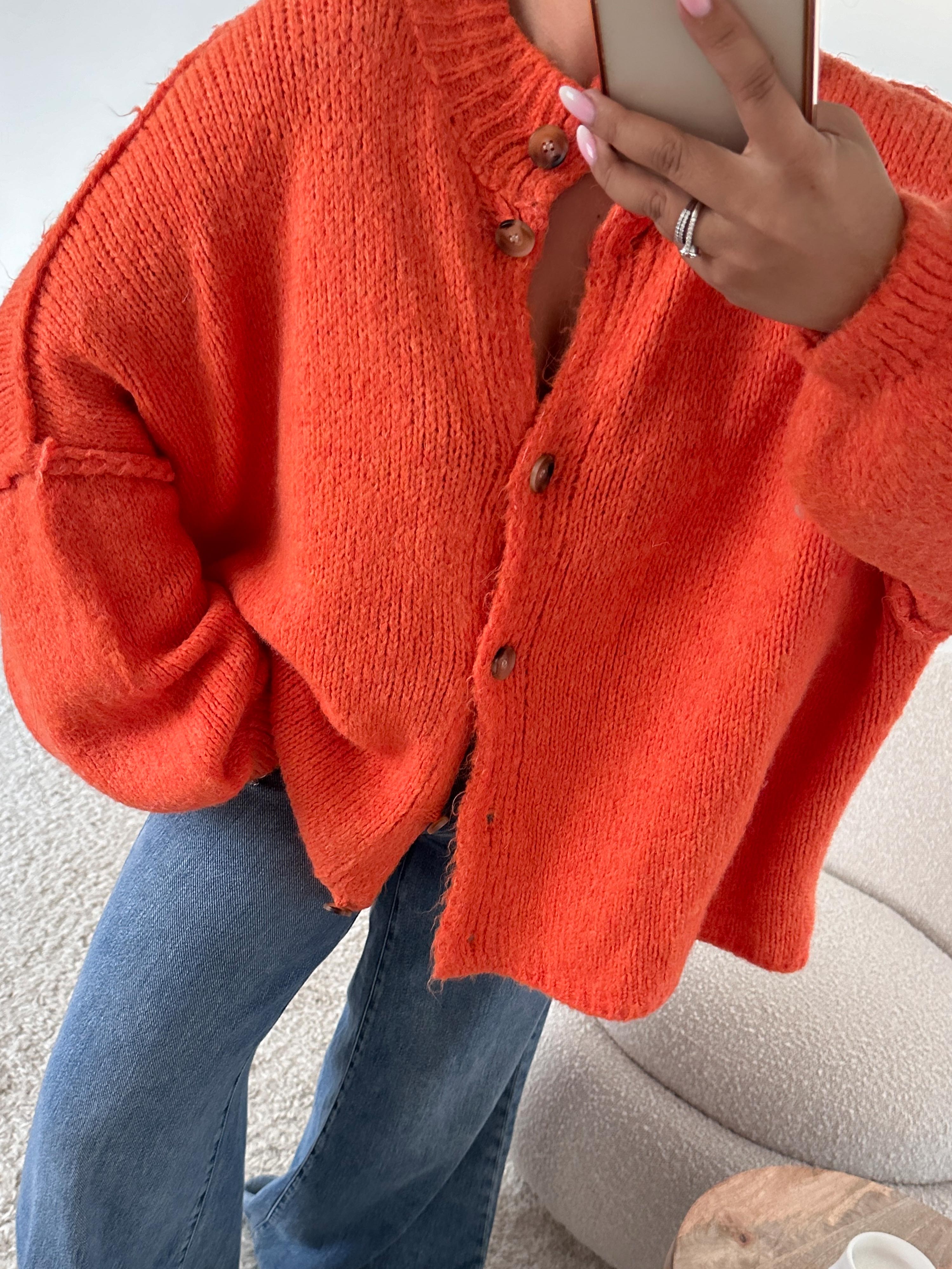 Oversize Cardigan - FLAUSCHI - Pumpkin Oversize Cardigan - FLAUSCHI - Pumpkin