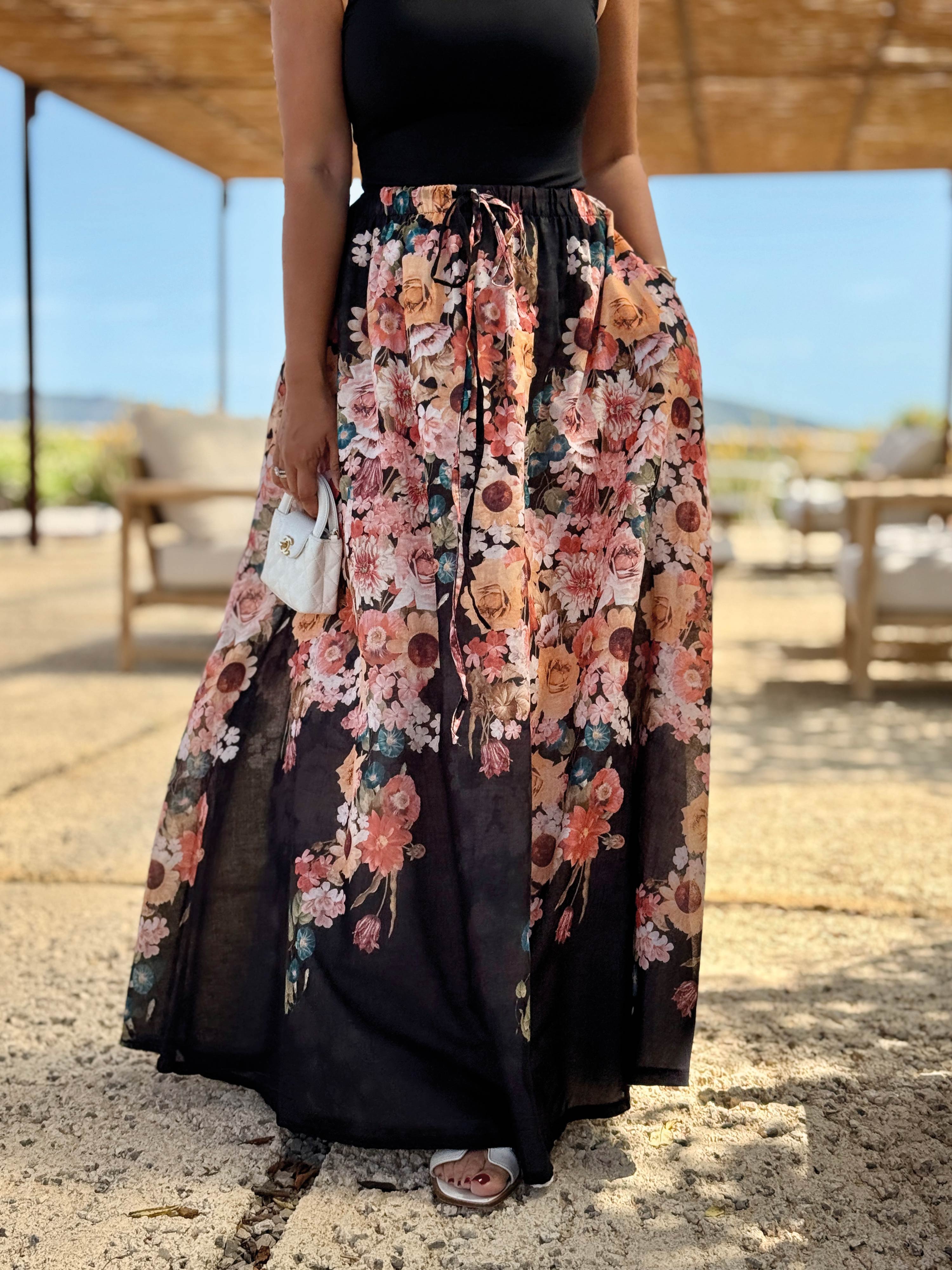 Oversize Cotton Rock - MILLE FLEURS - Schwarz Oversize Cotton Rock - MILLE FLEURS - Schwarz