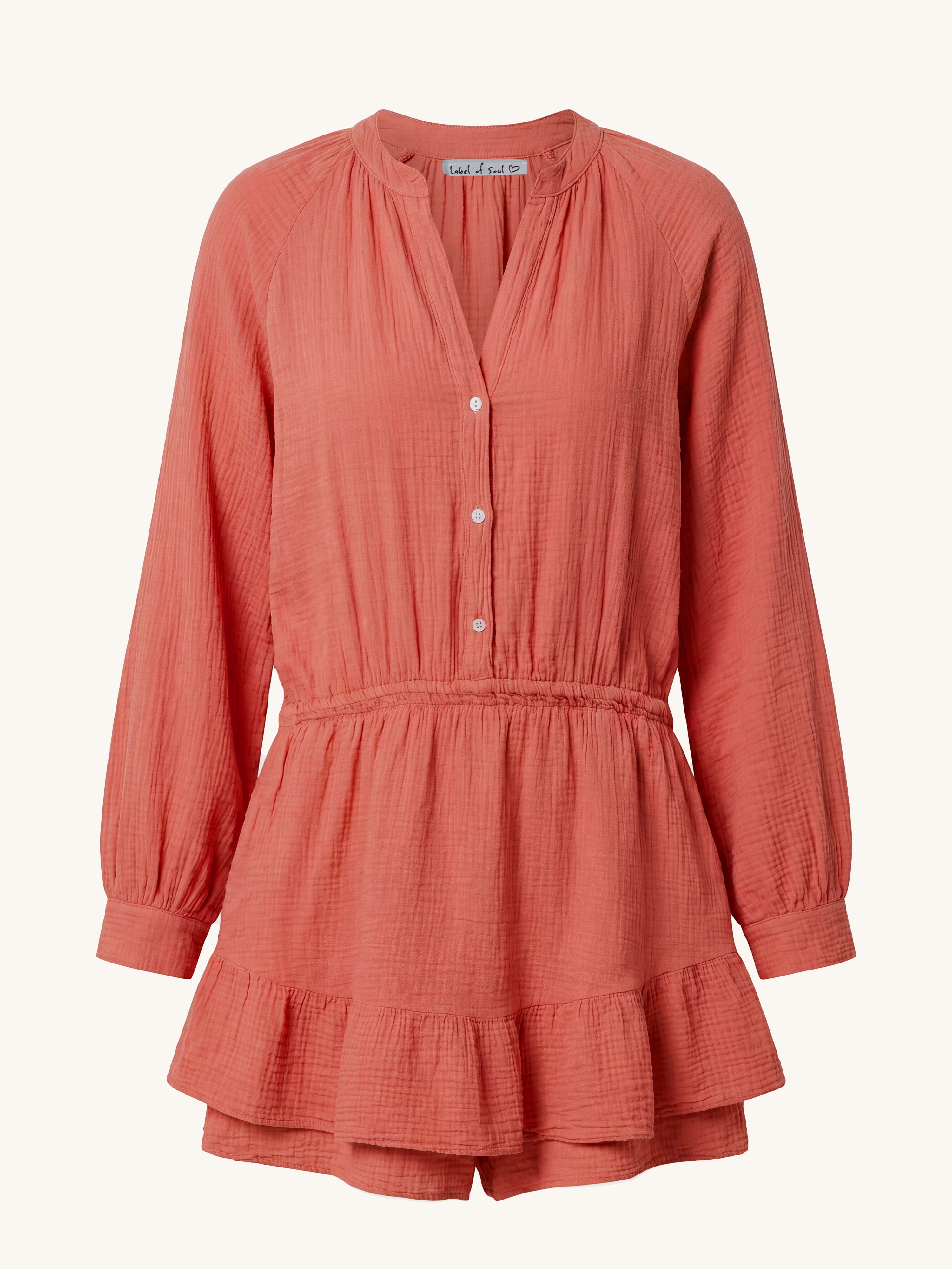 Musselin Overall Jumpsuit SAMOS - Rosewood