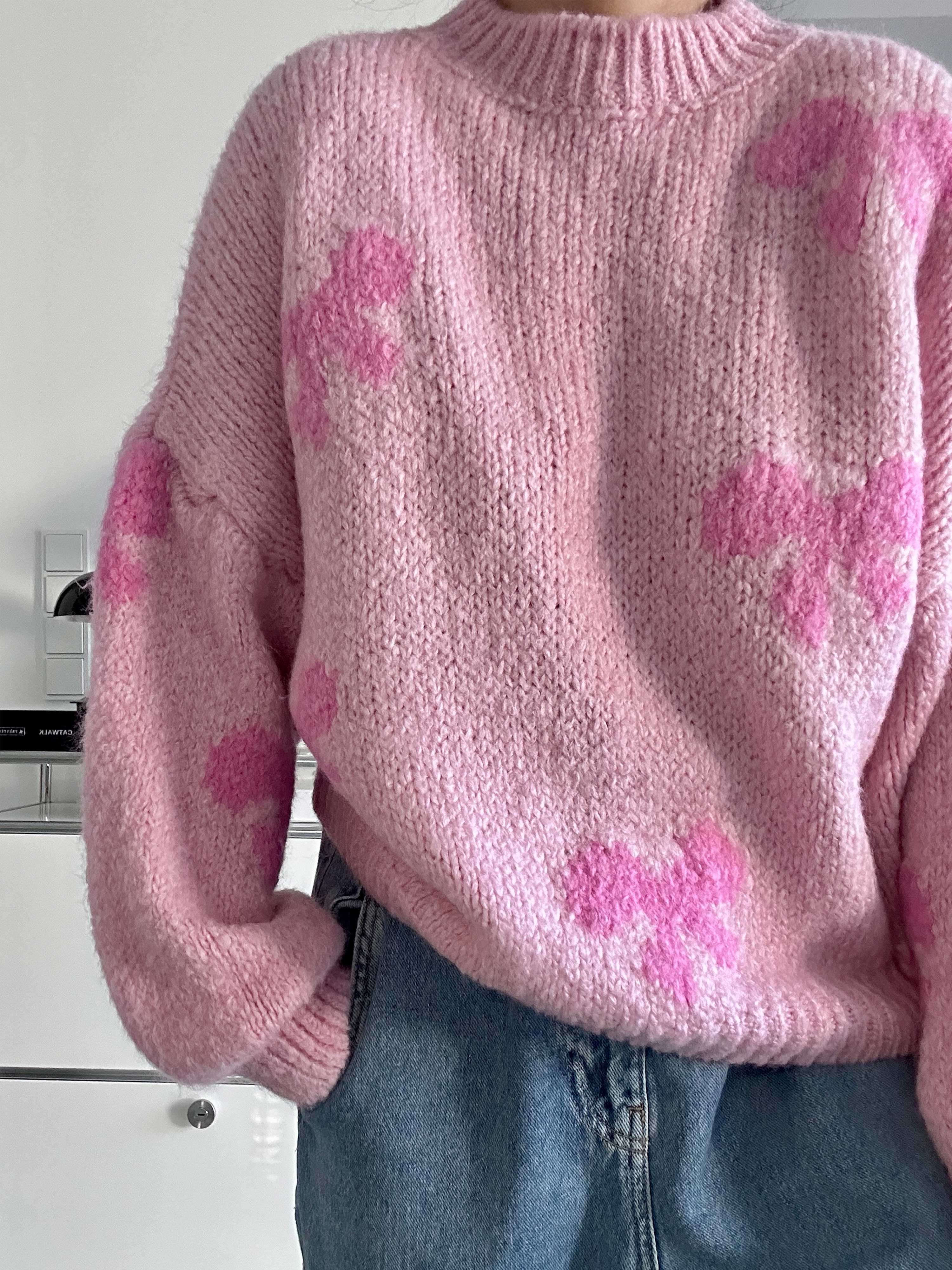 Strickpullover - FLAUSCHI - SWEET BOW - Rosa