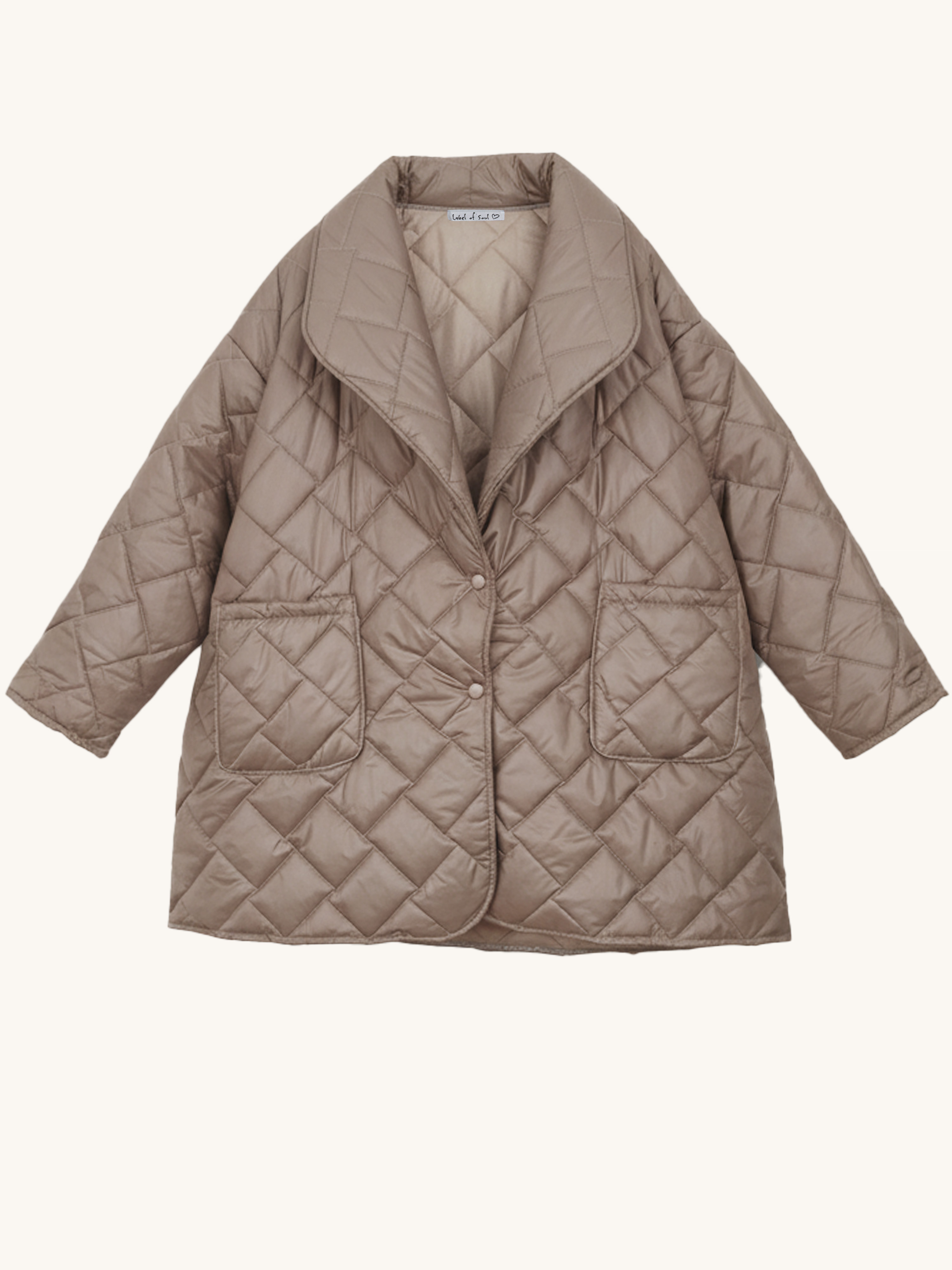 CURVY Blazer Steppjacke - Taupe CURVY Blazer Steppjacke - Taupe