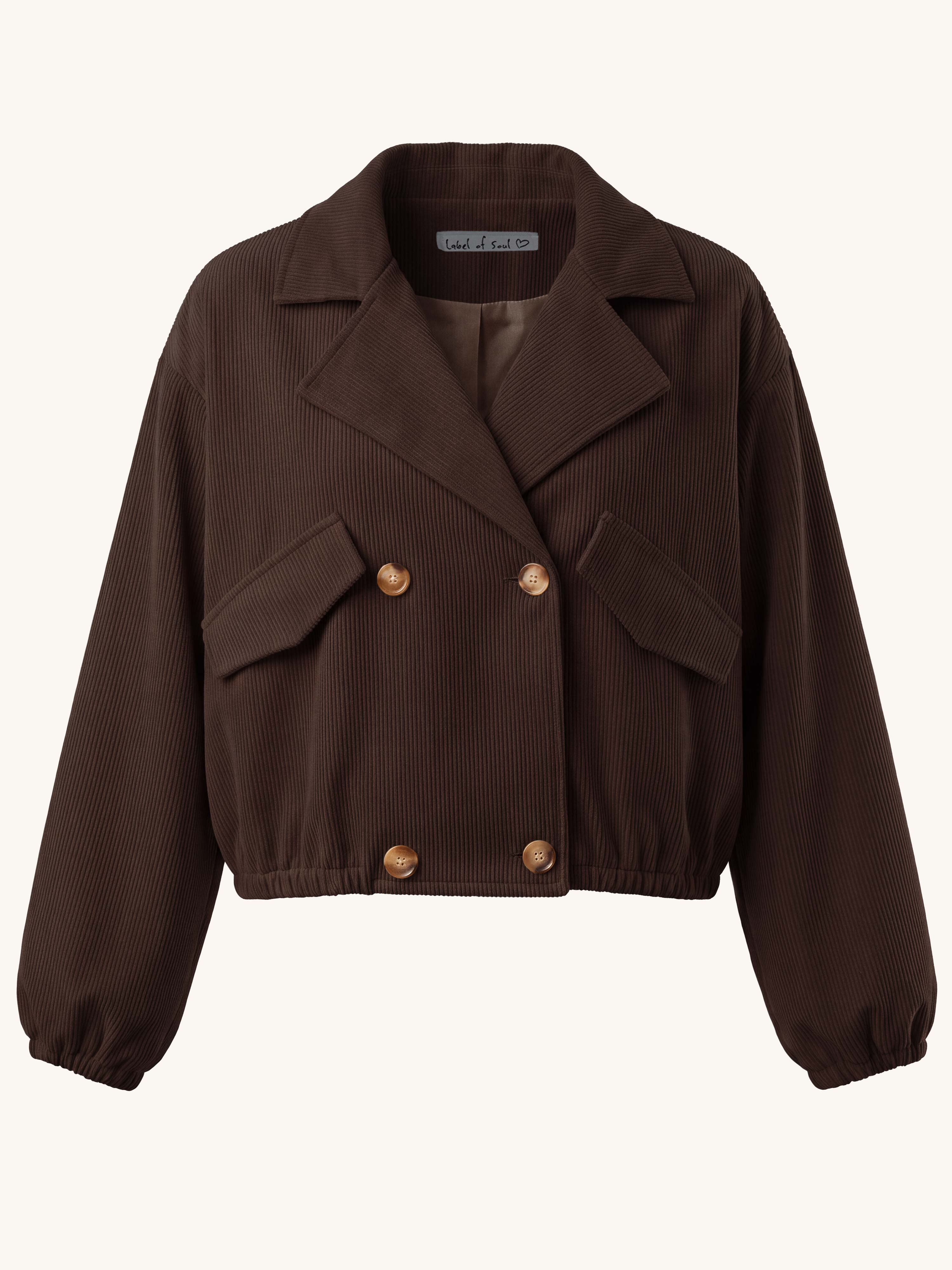 Cord Blazer Jacke - Schoko
