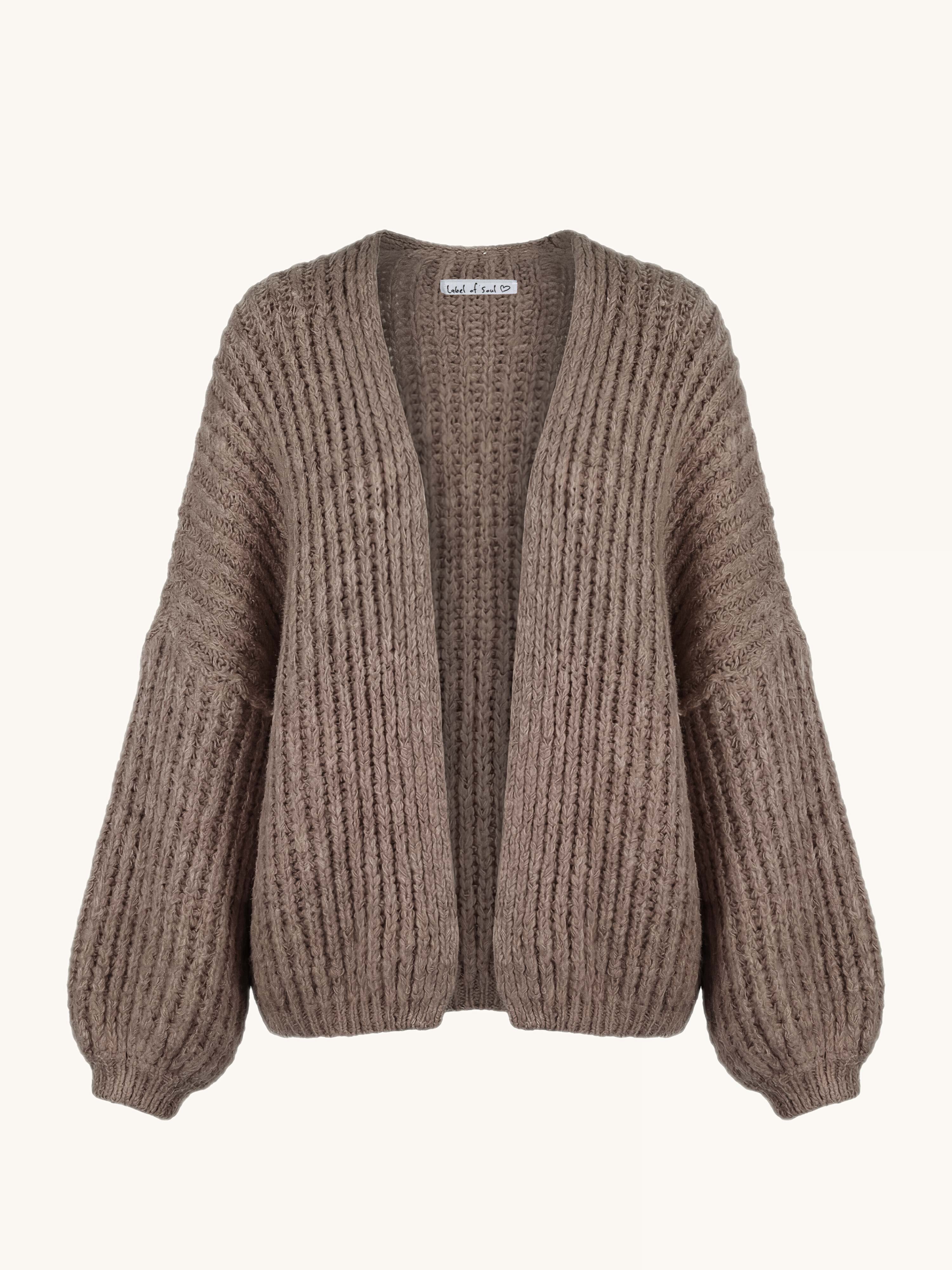 Grob Strickjacke - FLAUSCHI - Taupe