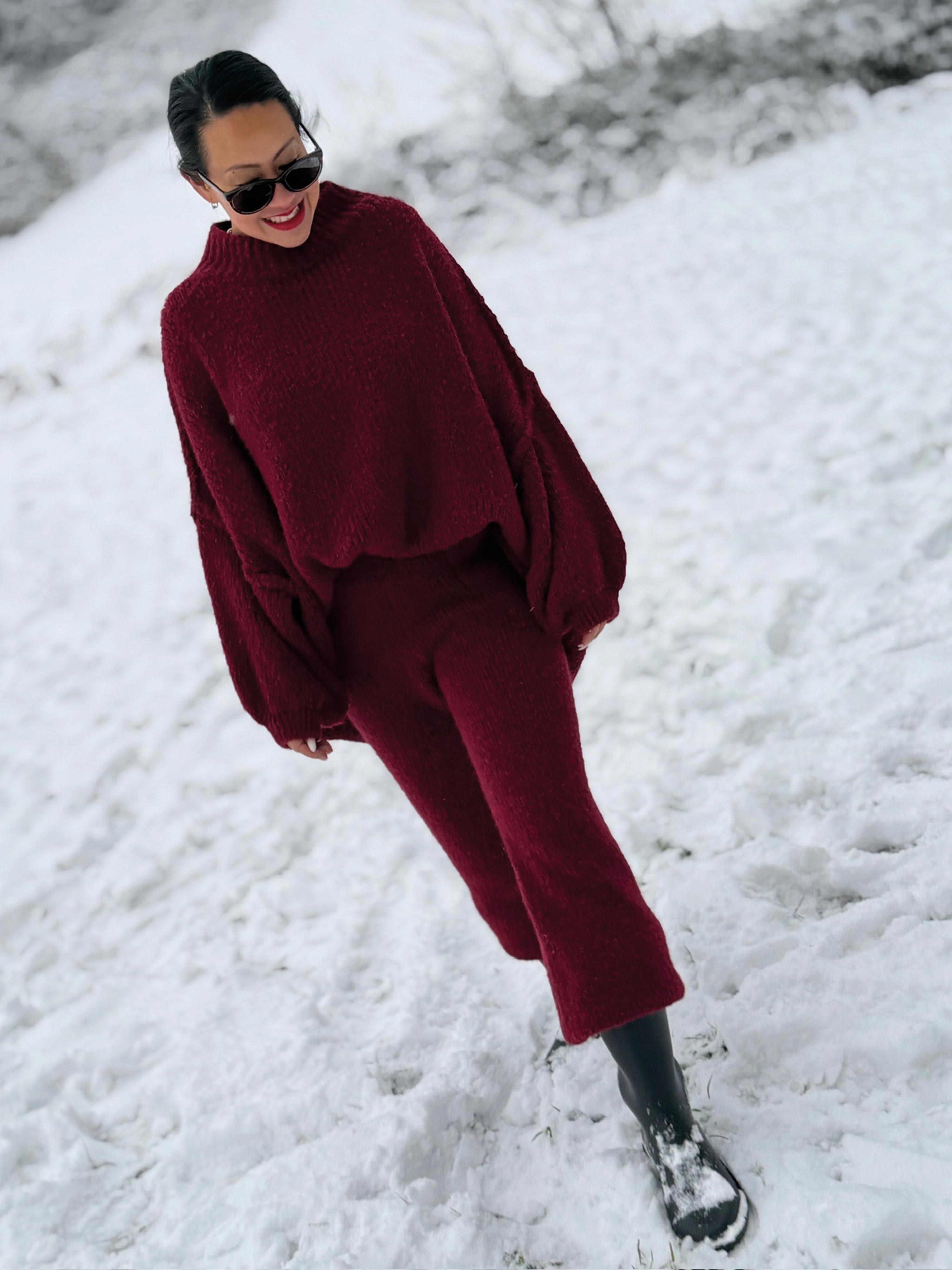 Strickhose - FLAUSCHI - Burgundy