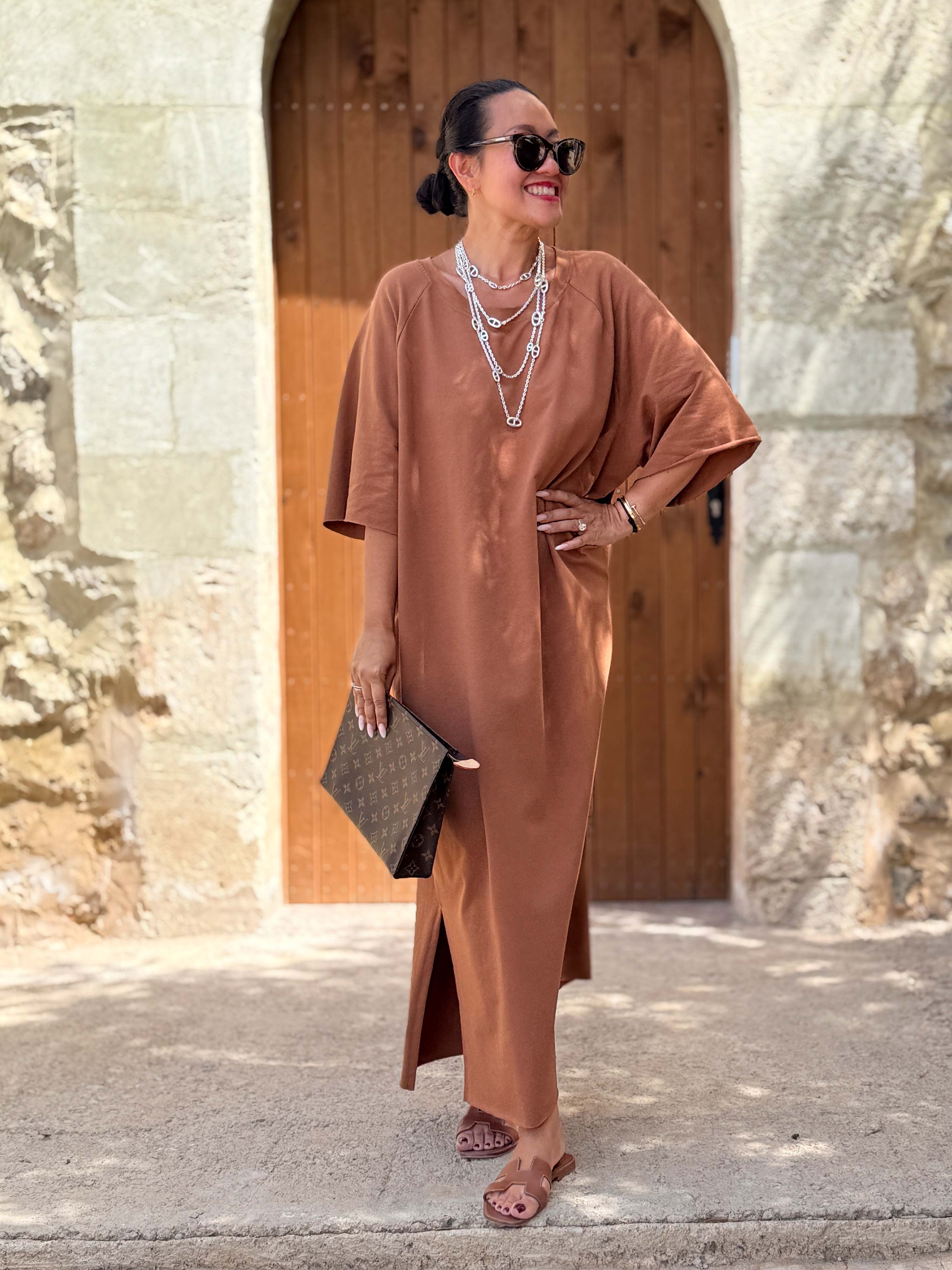 Oversize Sweatkleid - Cinnamon