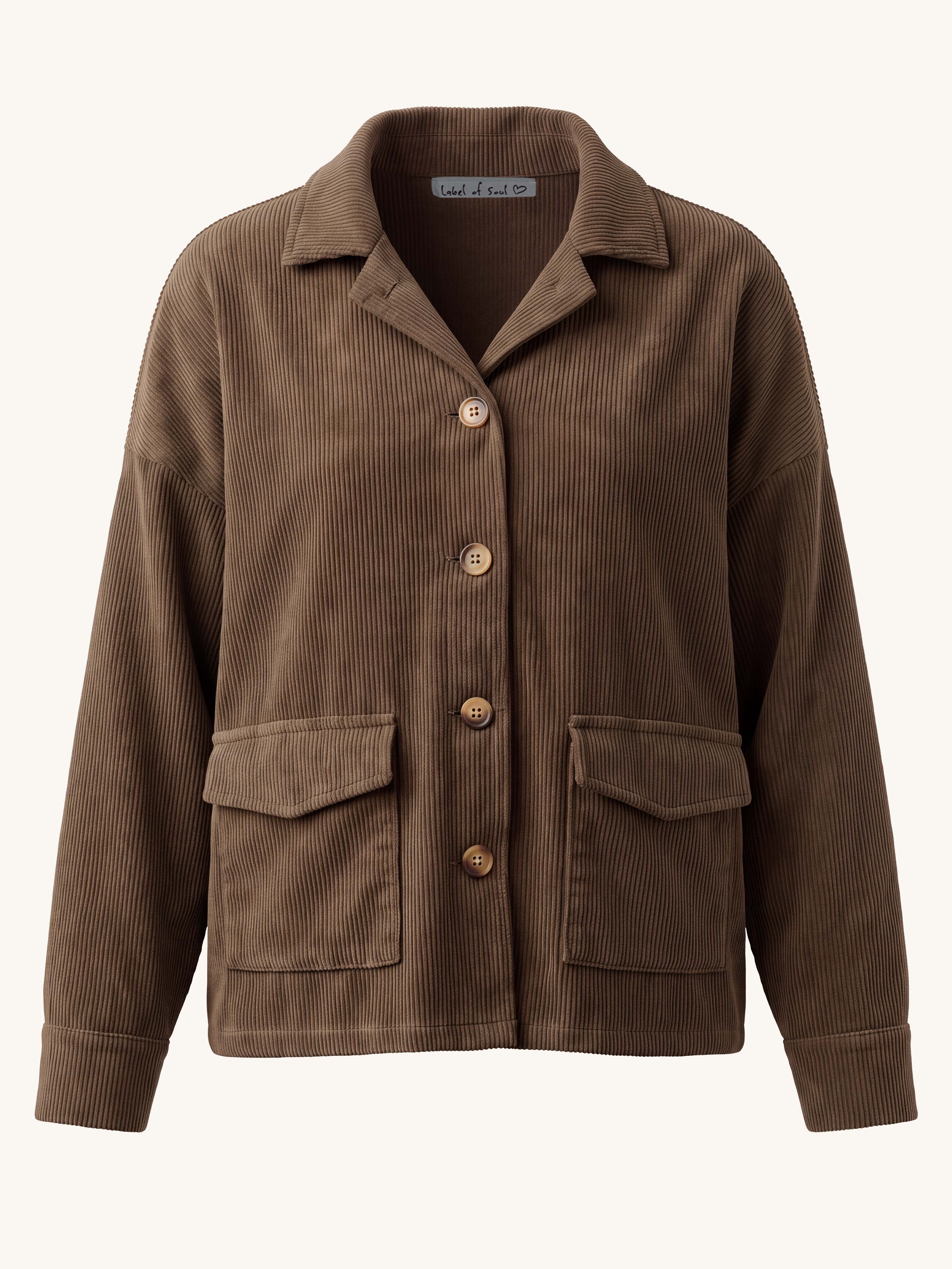 Cord Overshirt Jacke - Fango