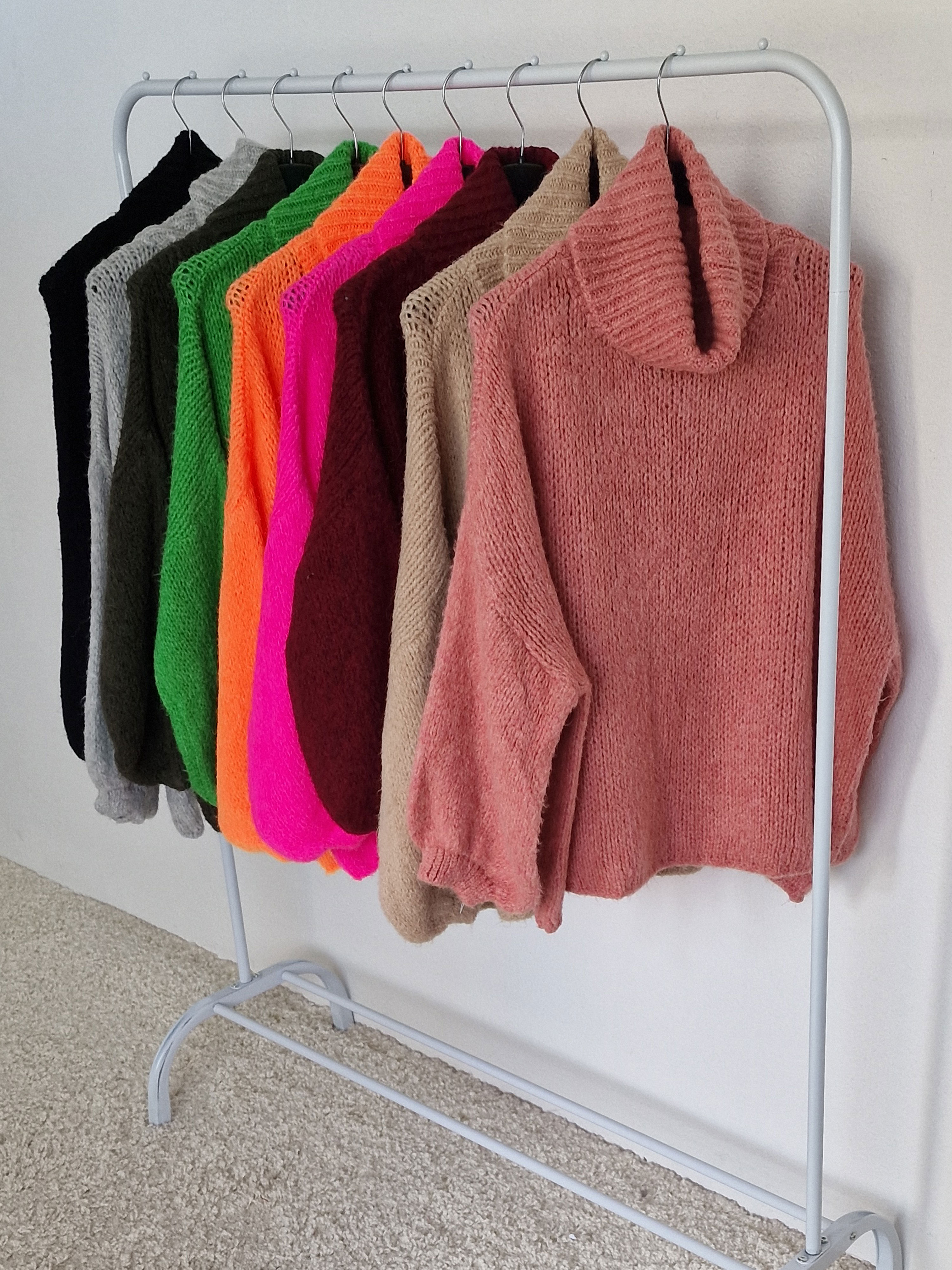 Oversize Pullover mit Rollkragen - FLAUSCHI - Berry