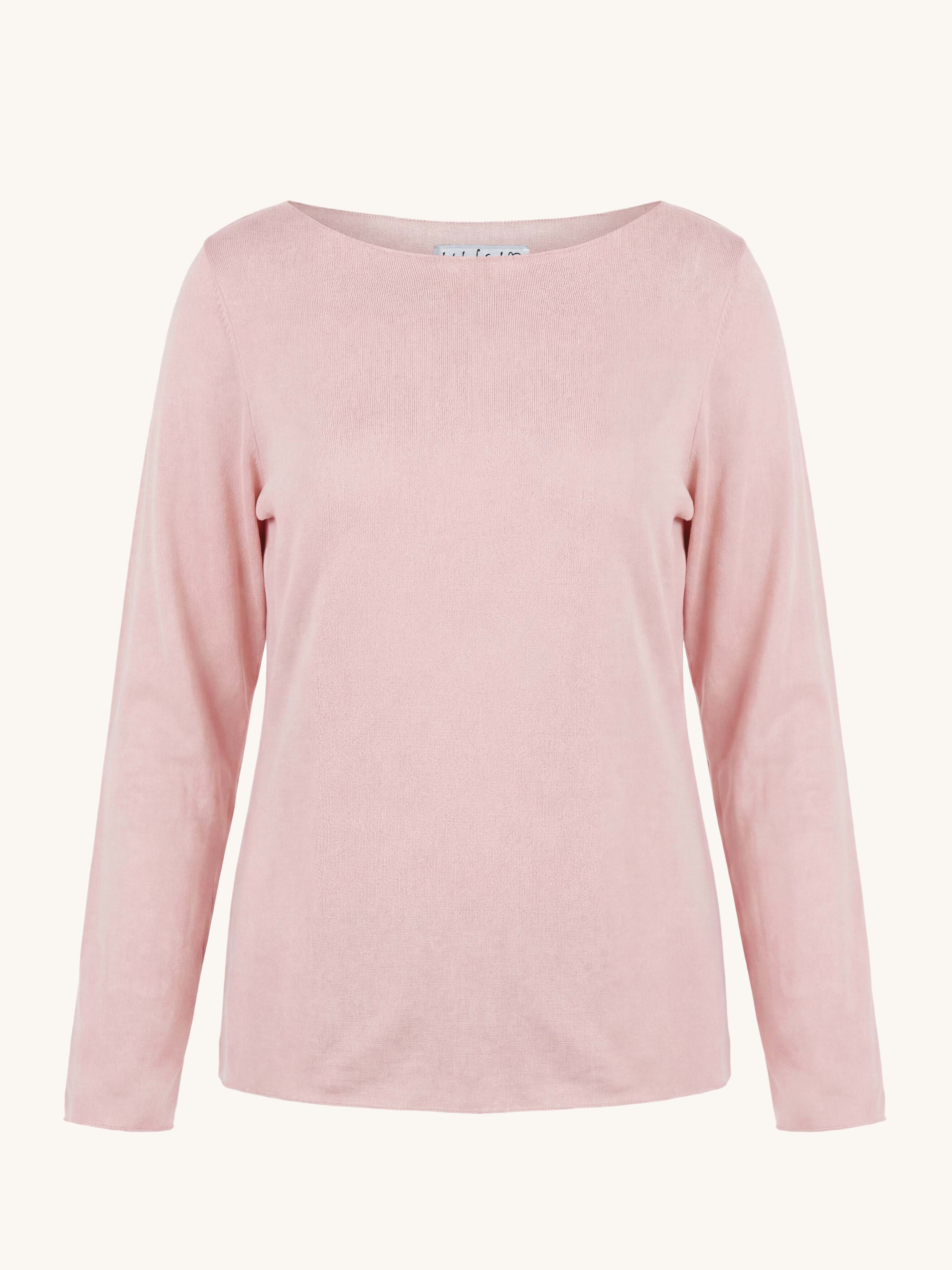 Soft Langarmshirt mit Kaschmiranteil - CURVY - Rosa