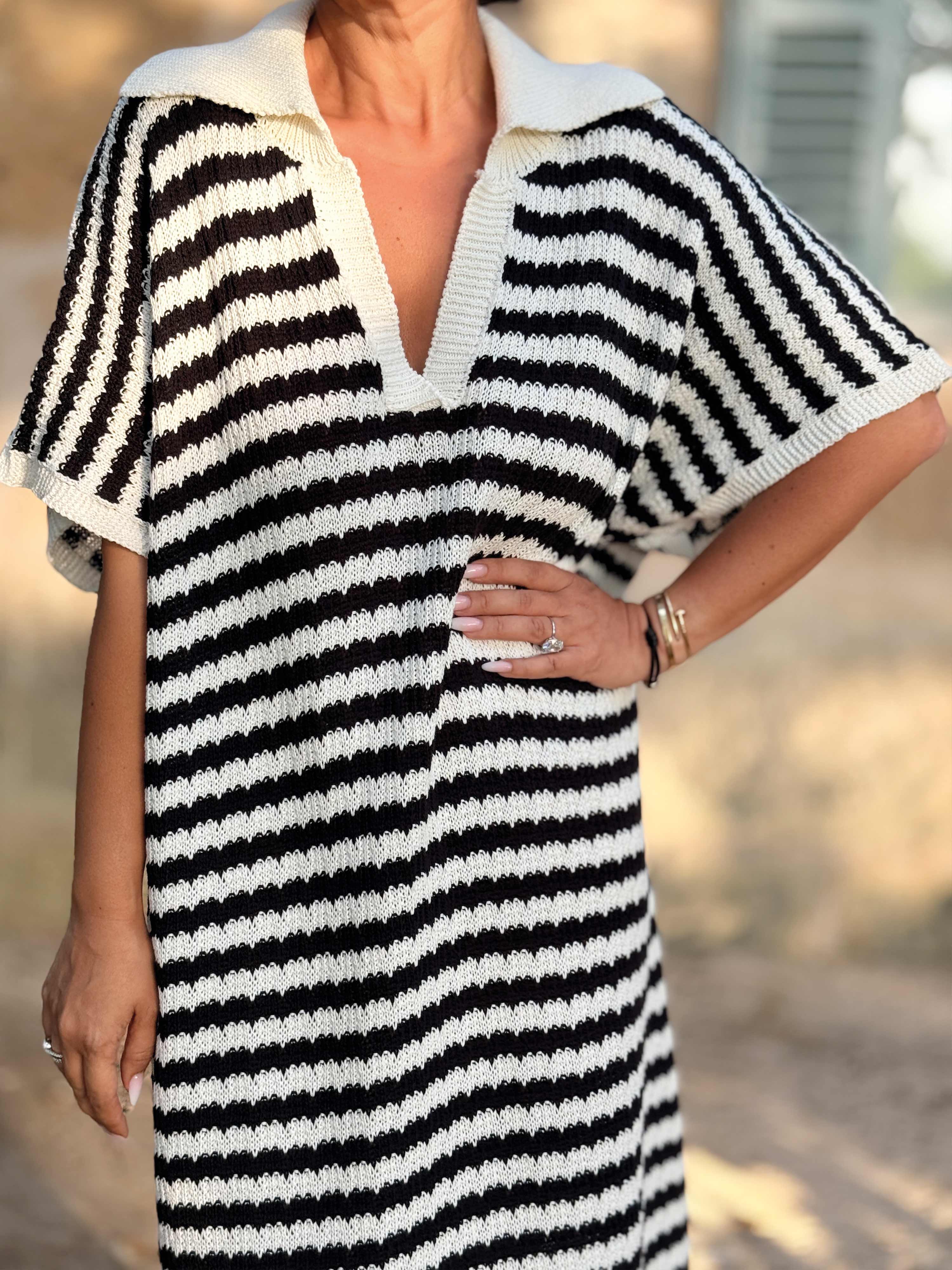 Häkelkleid Manacor - ONESIZE - STRIPES Coconut Häkelkleid Manacor - ONESIZE - STRIPES Coconut