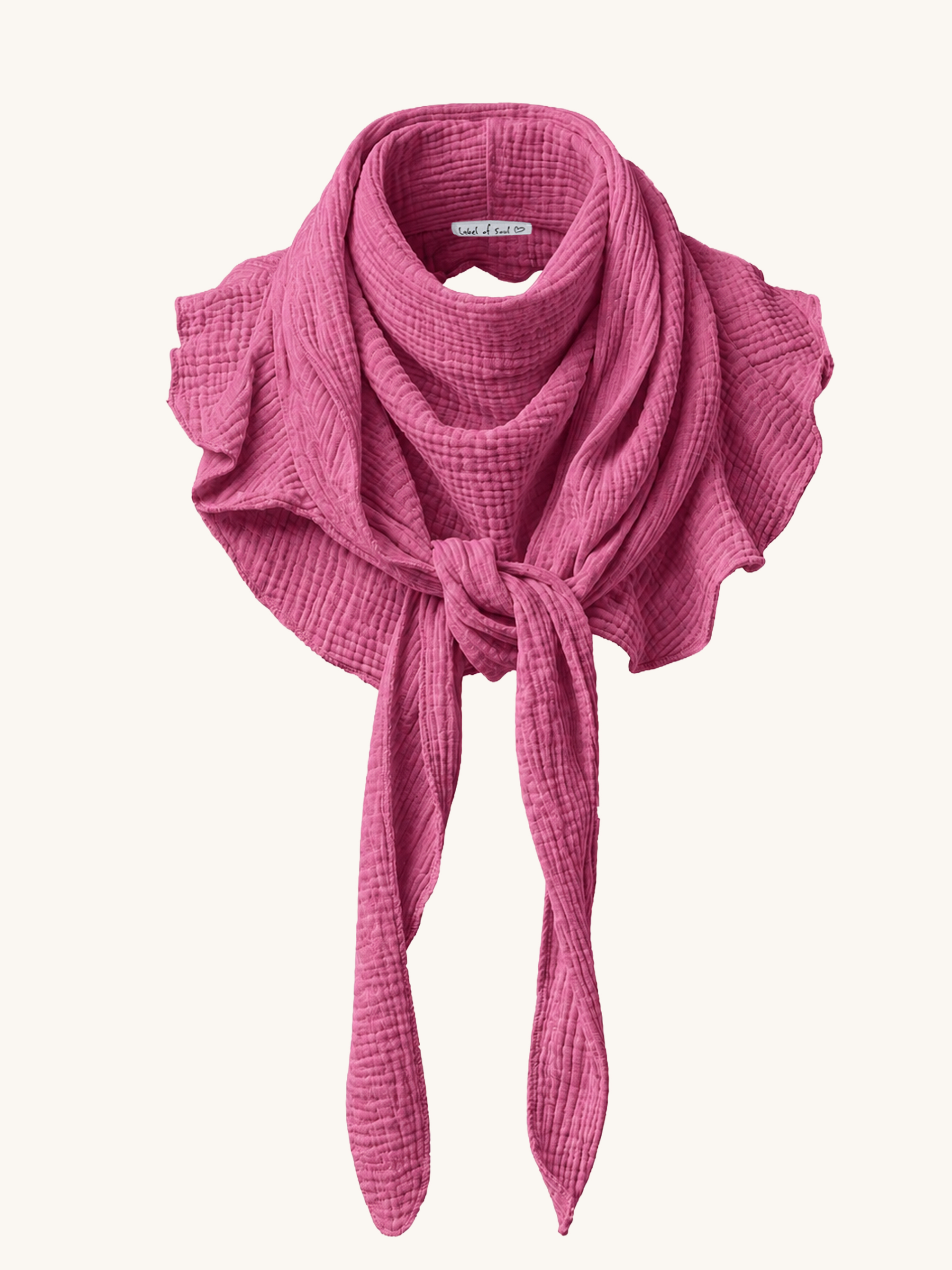 Musselin Volants Schal Top - Beere