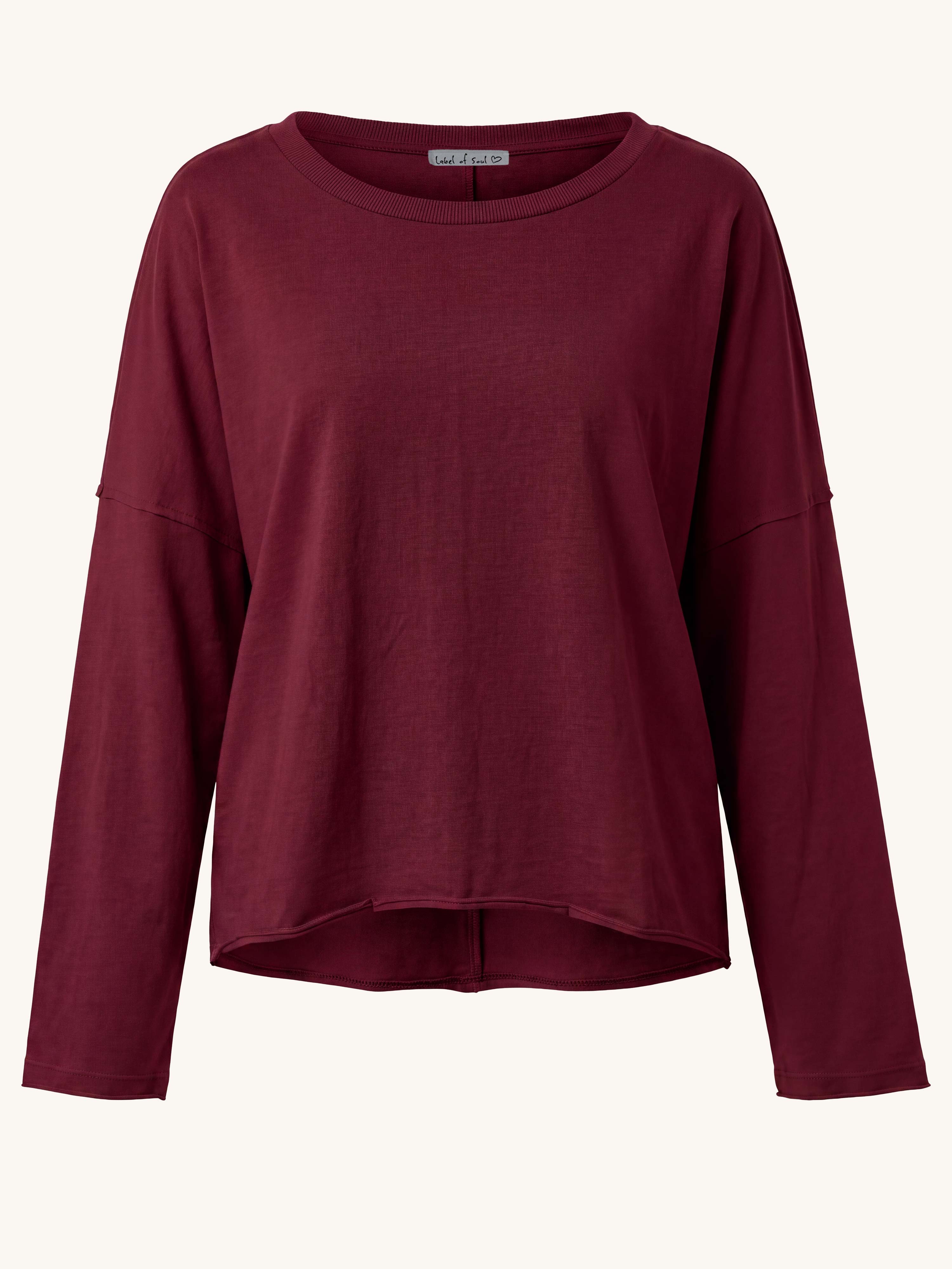 Basic Oversize Loungewear Shirt - Burgundy