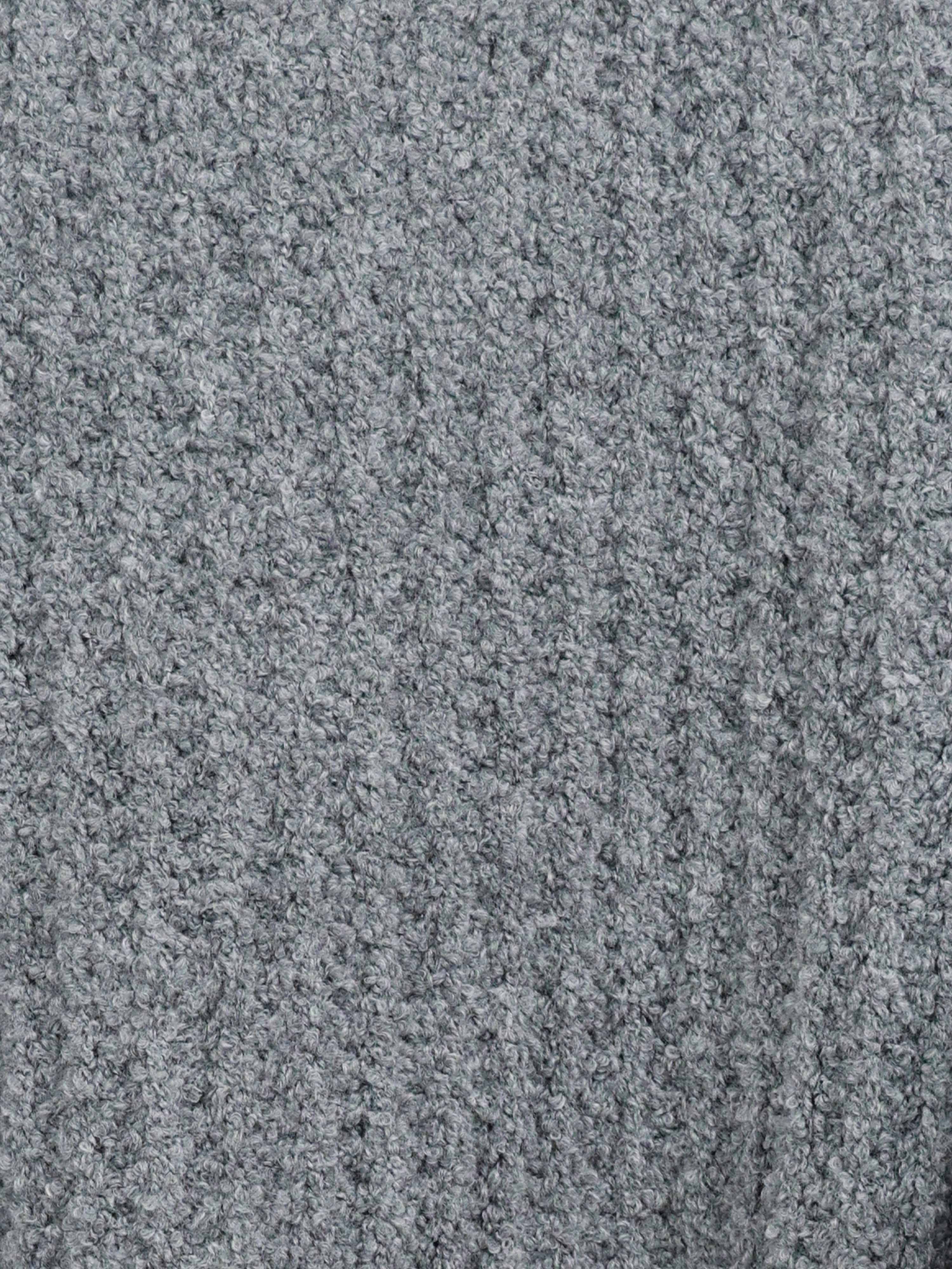 Oversize Bouclé Grob Strickpullover - Anthrazit
