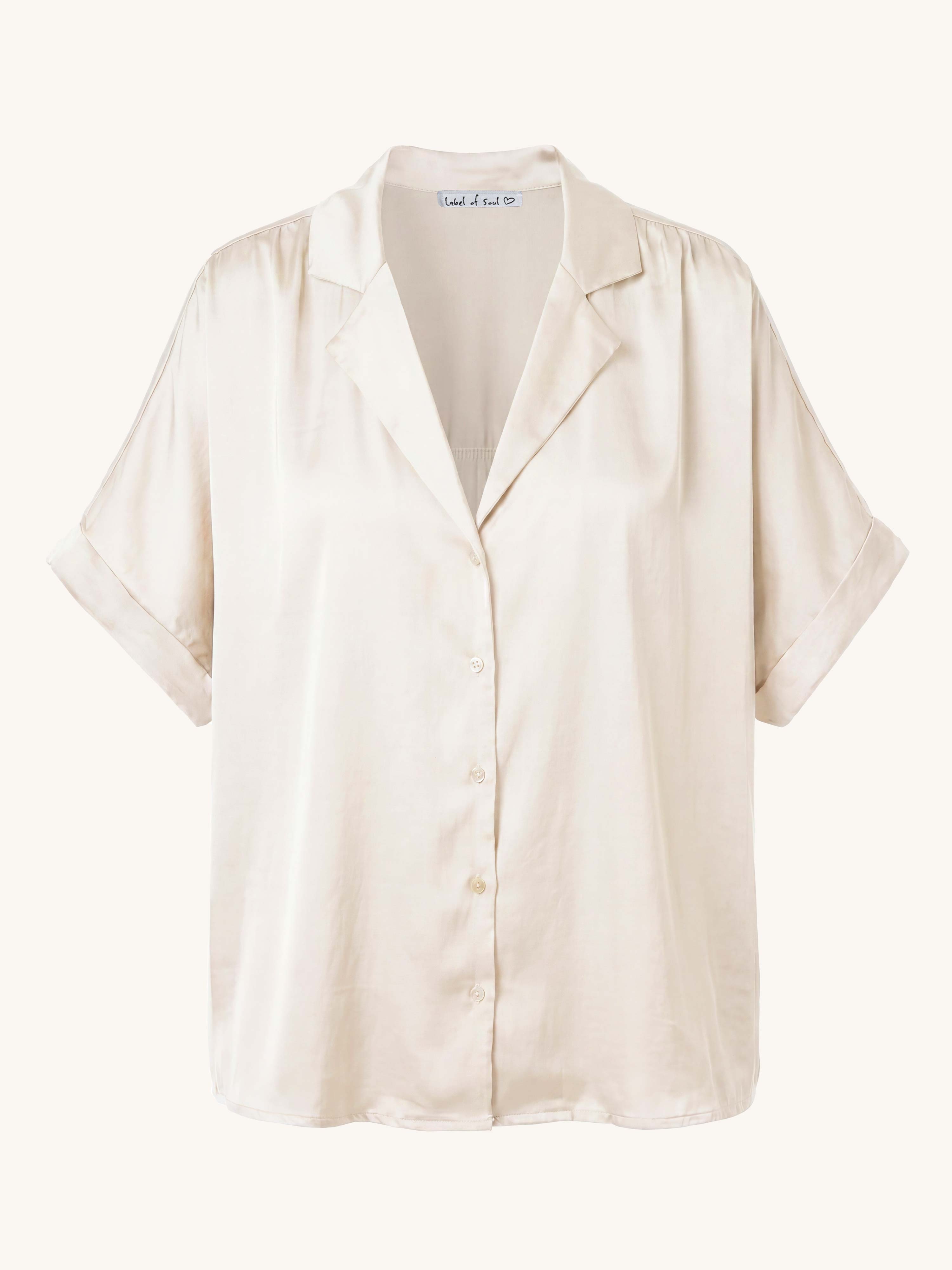 Viskose Oversize Hemdbluse - ELEGANCE - Creme