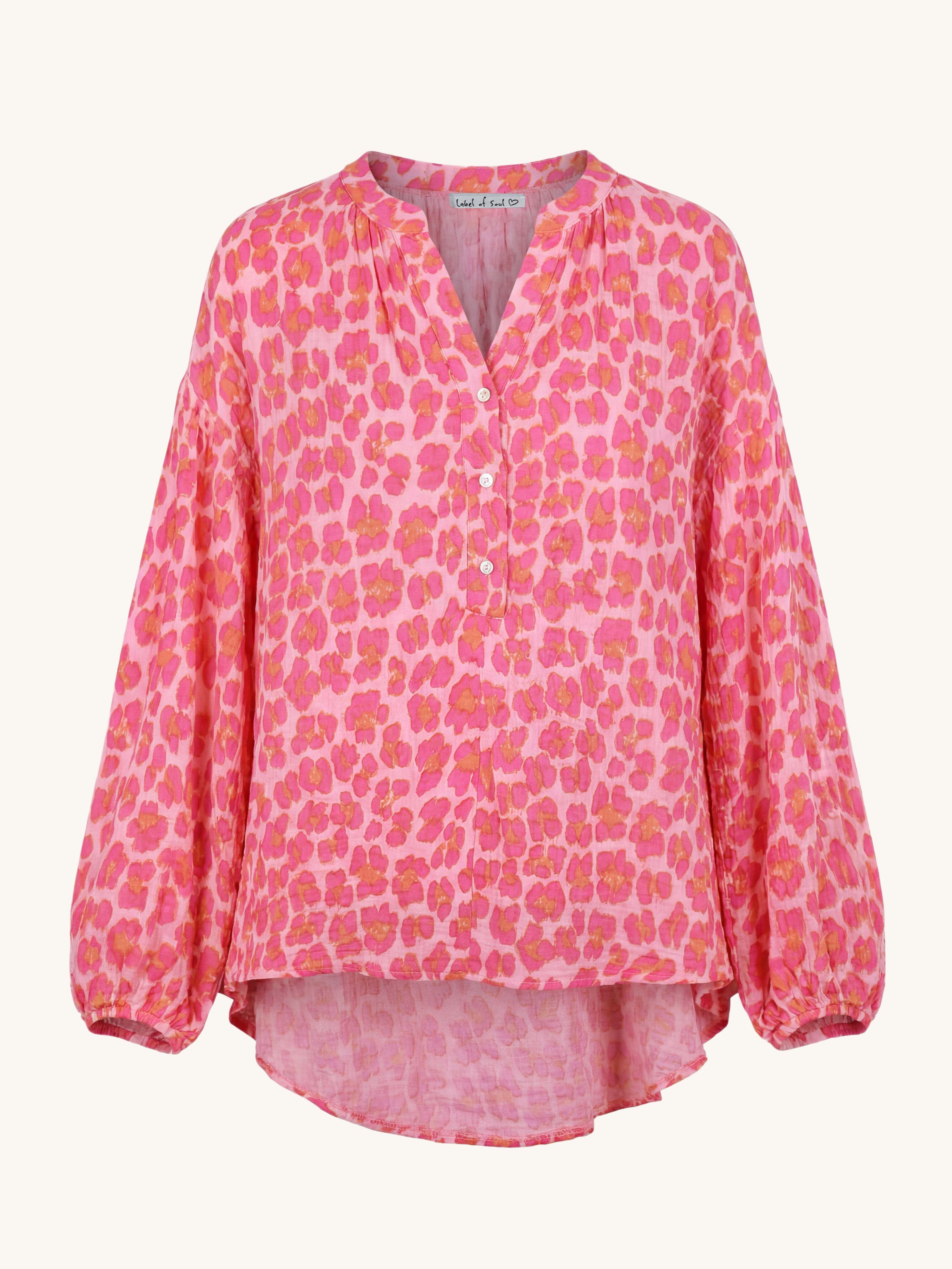 Musselin Vokuhila Oversize Bluse - LEO Juicy