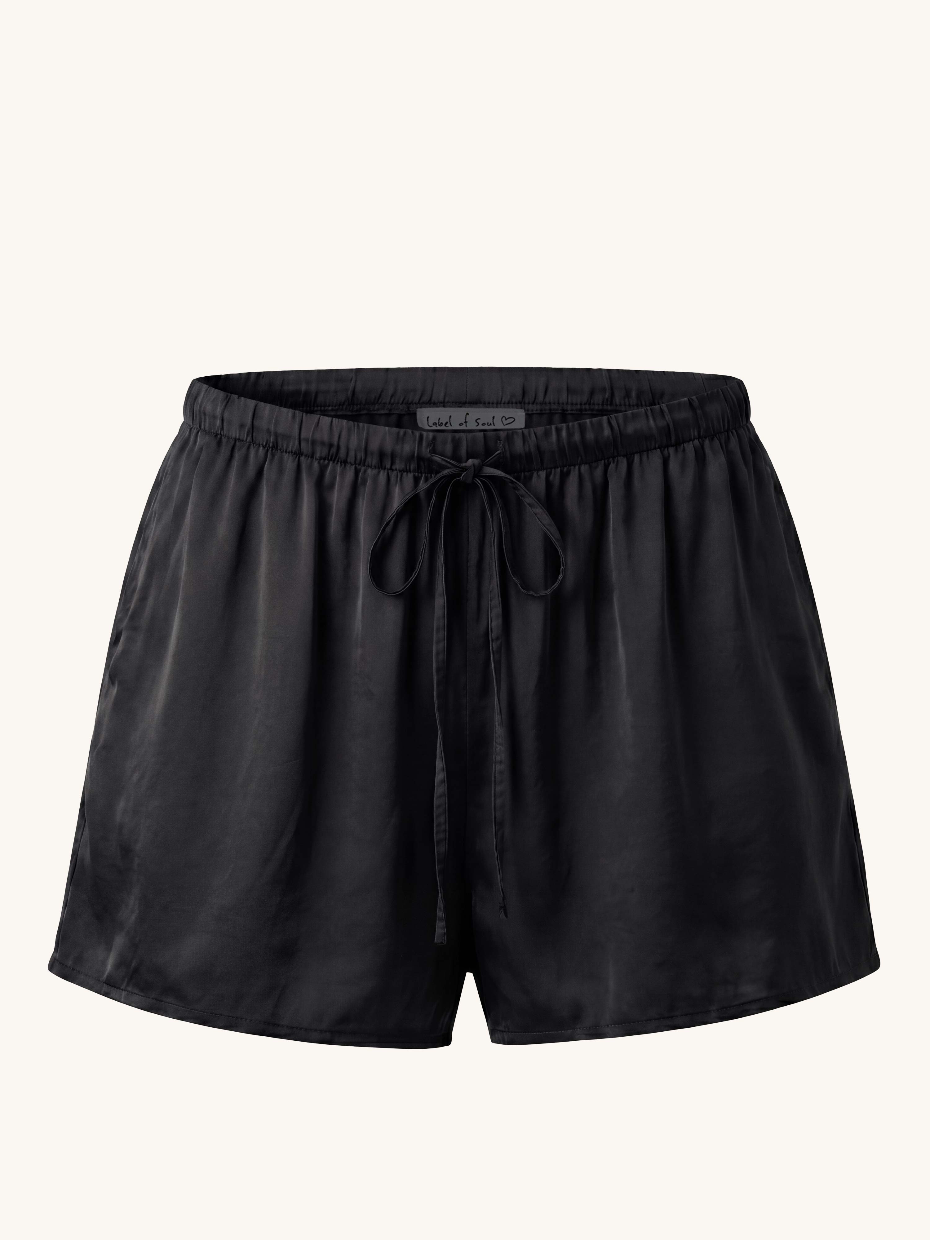 Viskose Bermuda Shorts - ELEGANCE - Schwarz