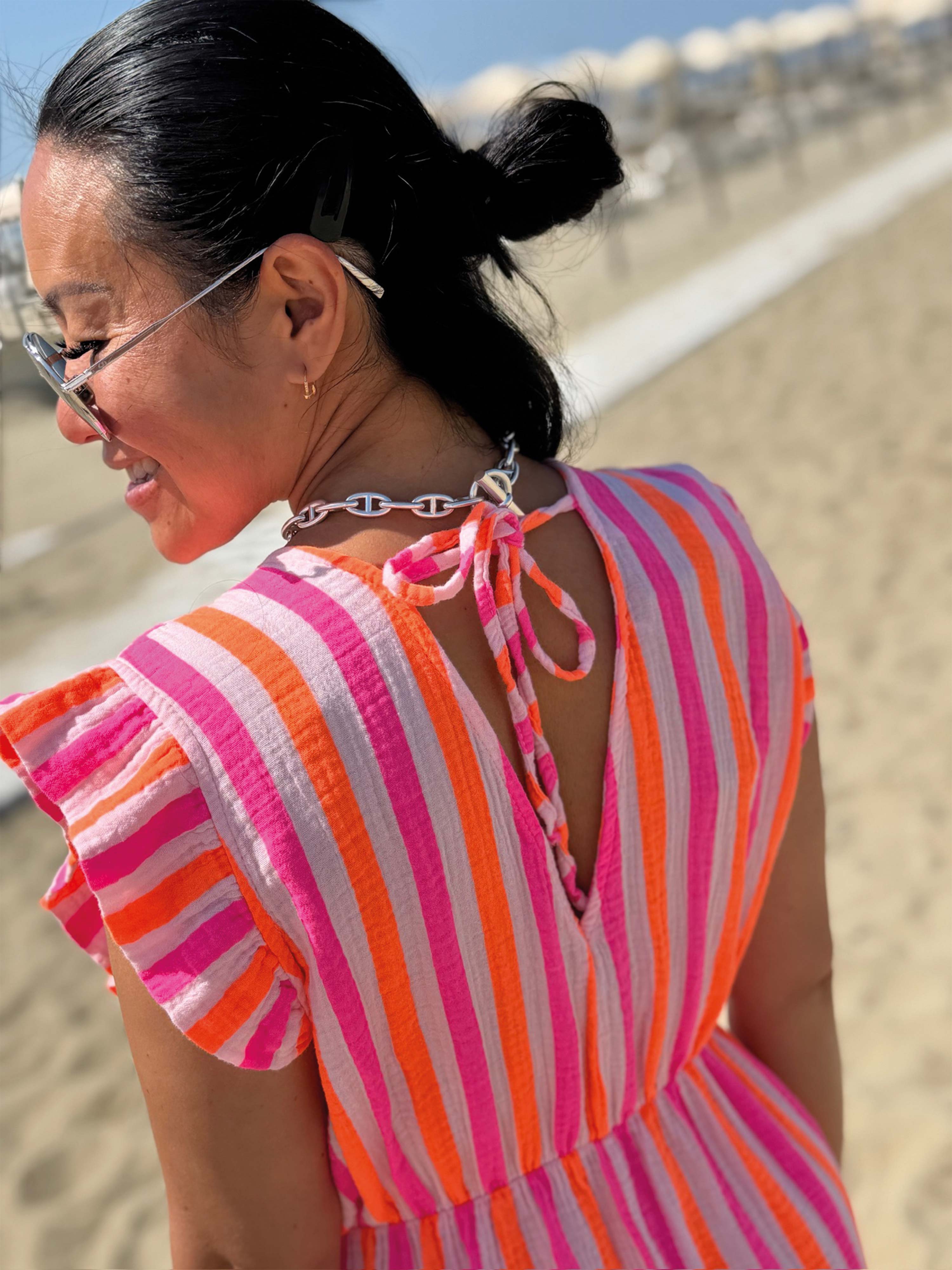 Musselin Kleid Soho - ONESIZE - Stripes Beach