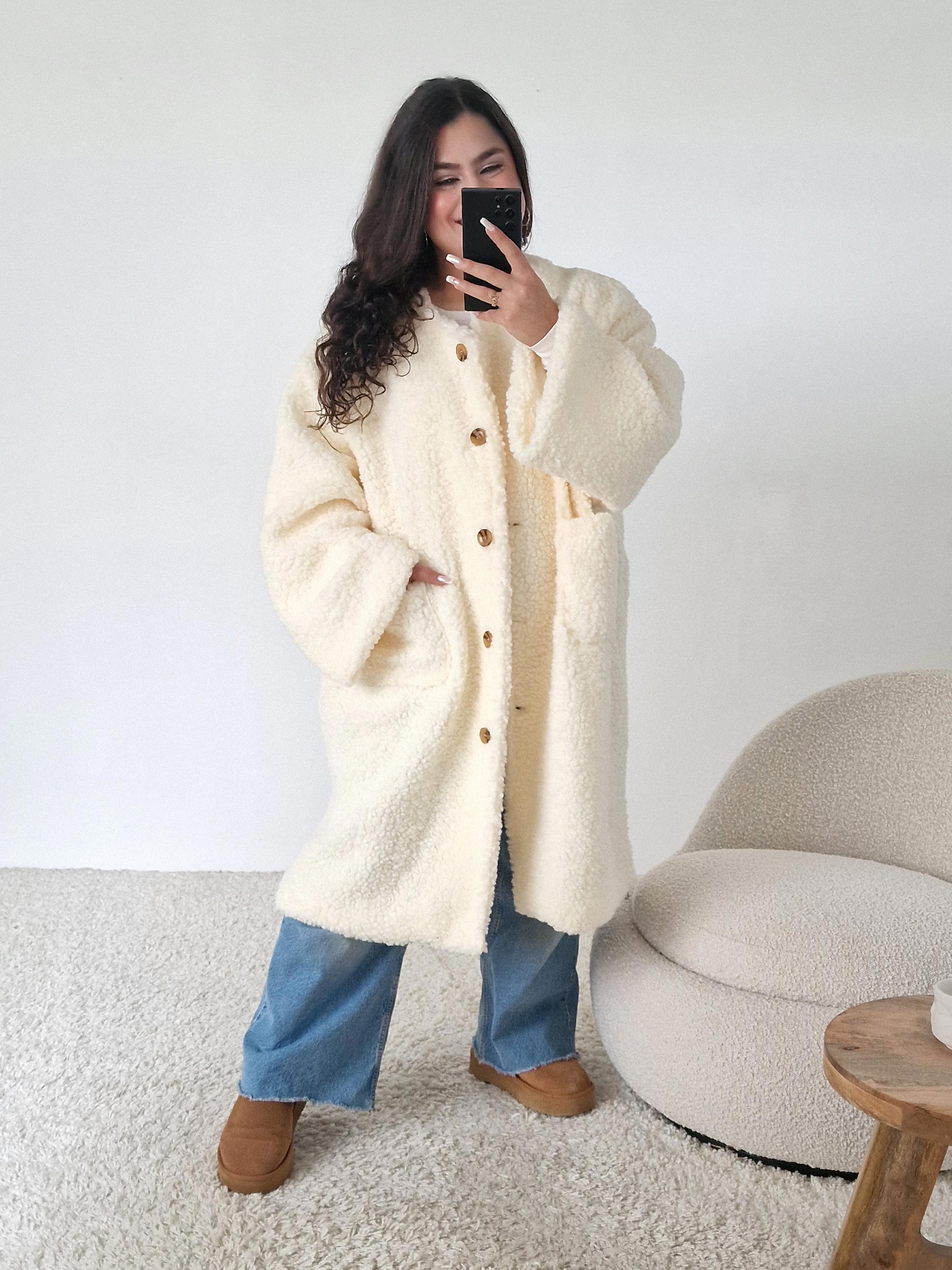 Teddylook Oversize Mantel - ICON - Creme Teddylook Oversize Mantel - ICON - Creme
