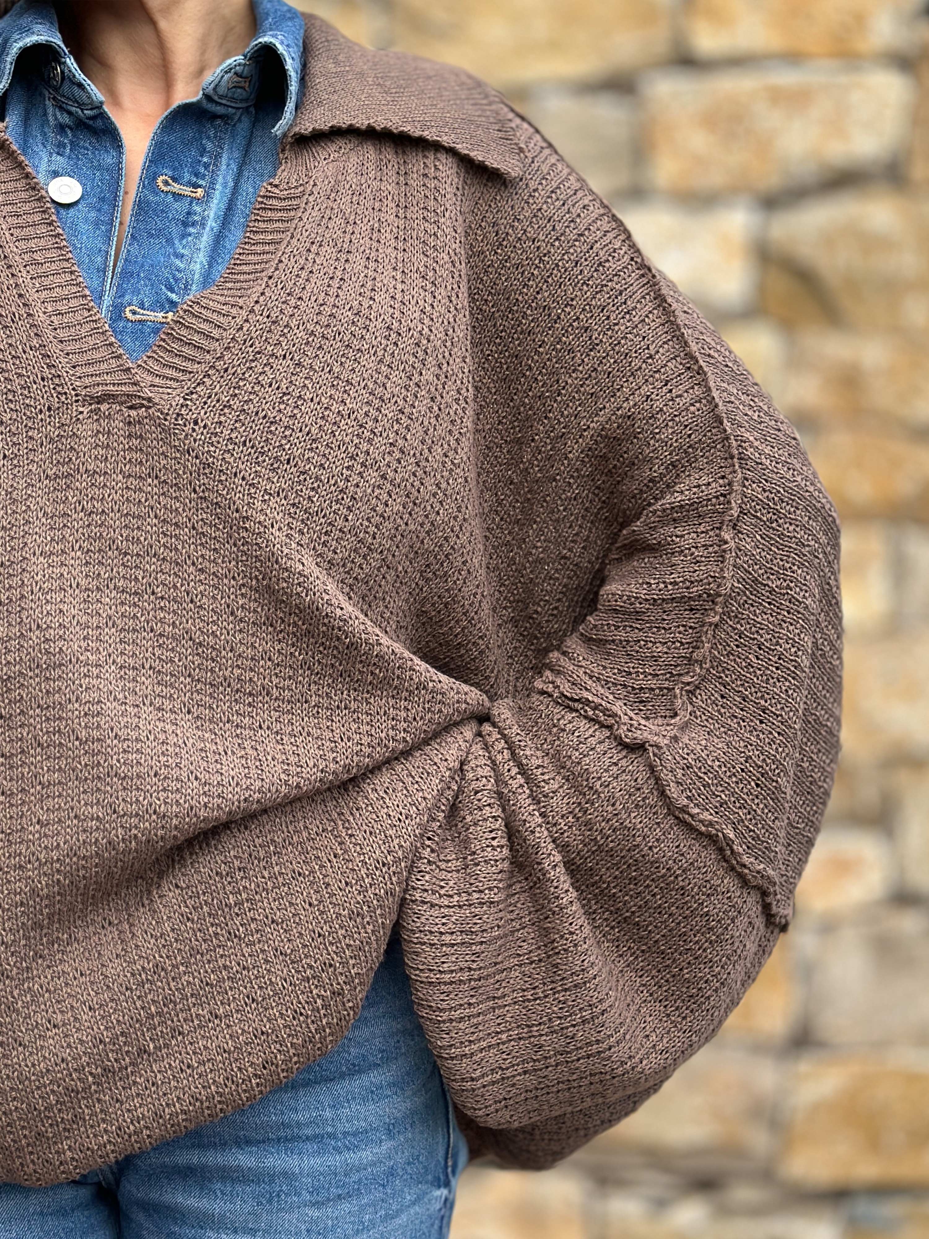 Oversize Häkelpullover MANACOR - Macchiato Oversize Häkelpullover MANACOR - Macchiato