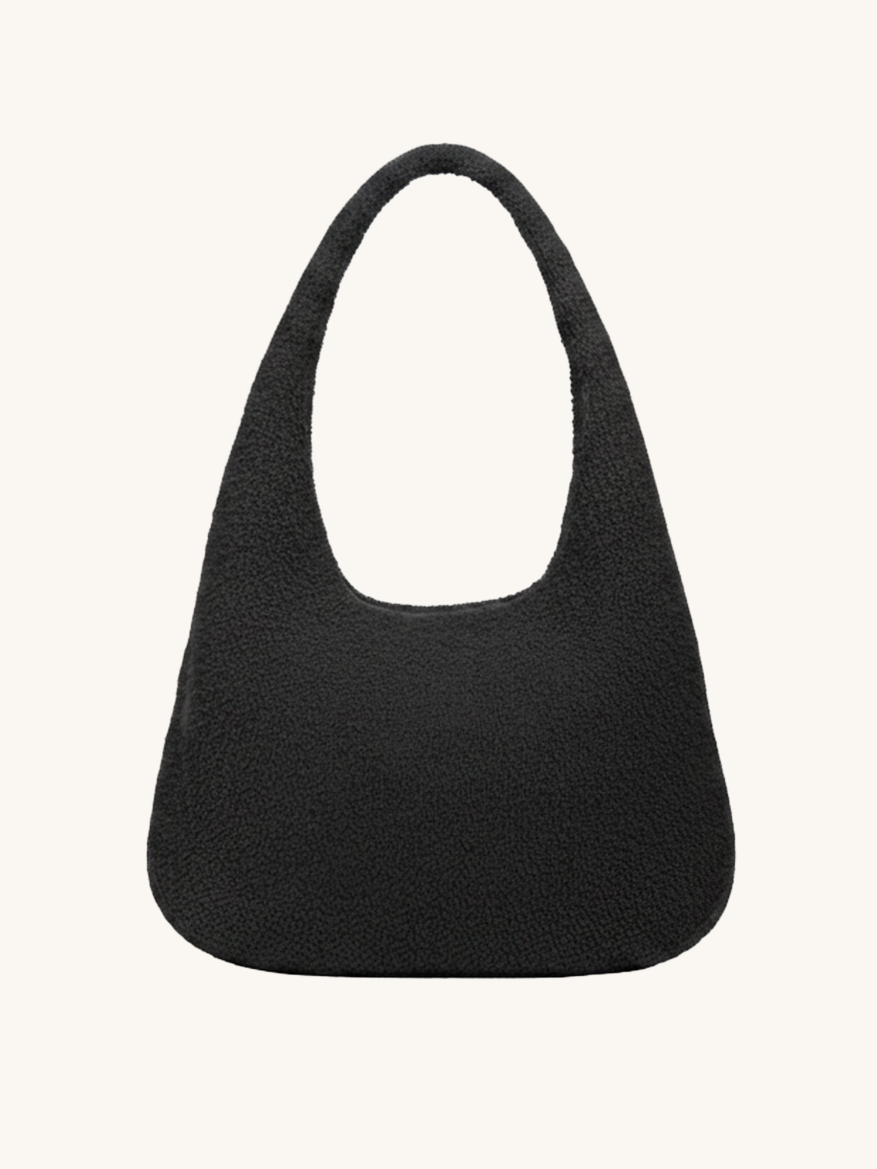 Bouclé Tasche - Schwarz