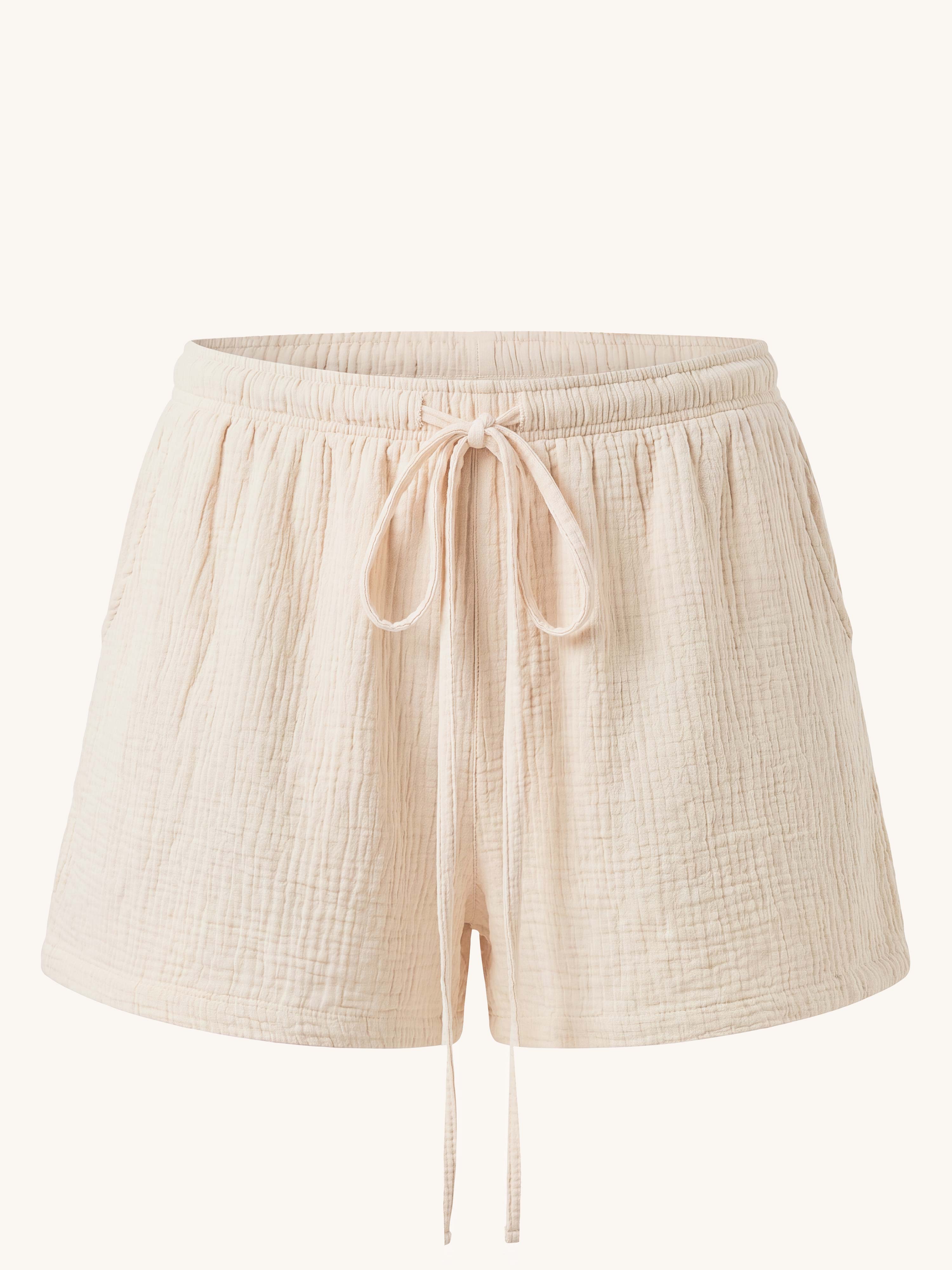 Musselin Bermuda Shorts - SUMMER BREEZE - Vanille